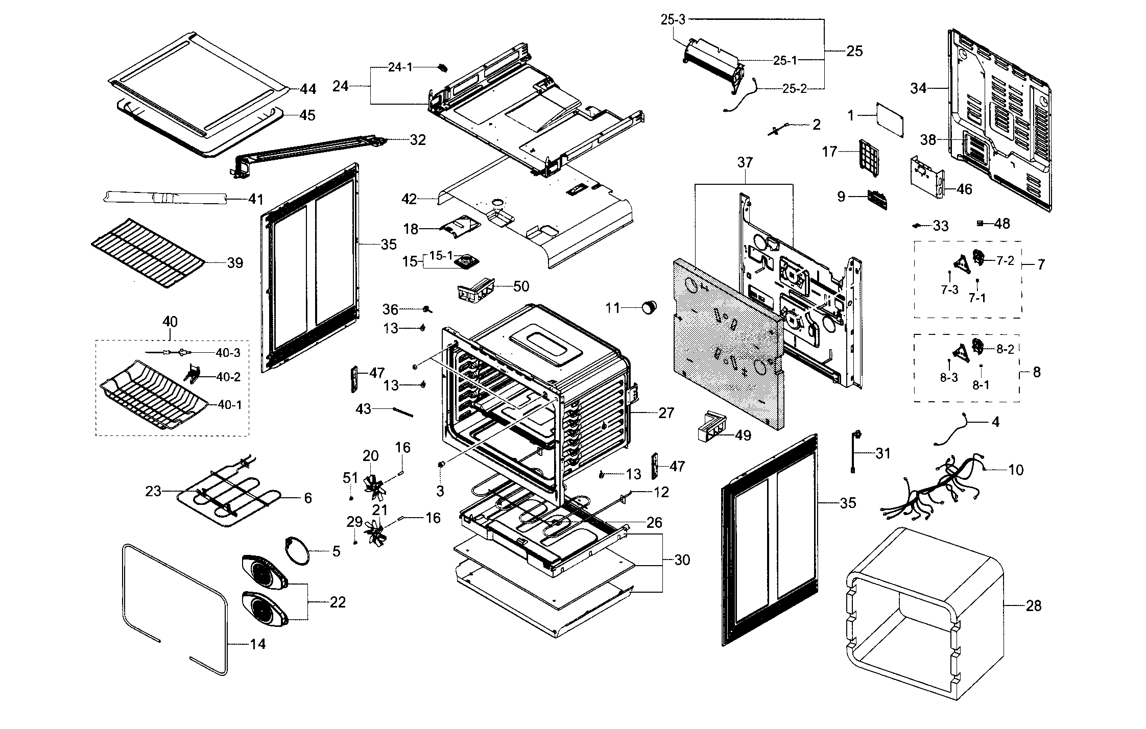 Samsung NE58F9500SS/AA-02 main asy diagram