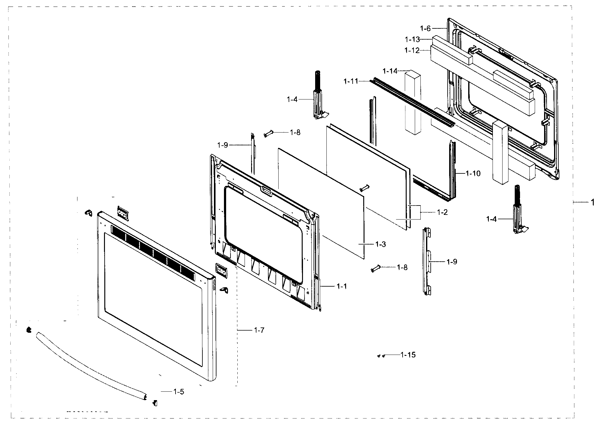 Samsung NE58F9500SS/AA-02 door diagram