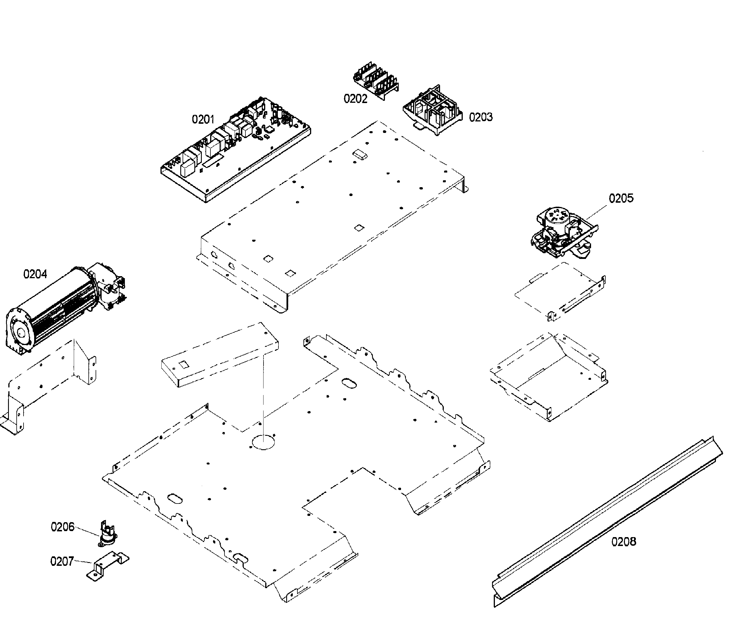Bosch HBN5460UC/01 pcb asy diagram