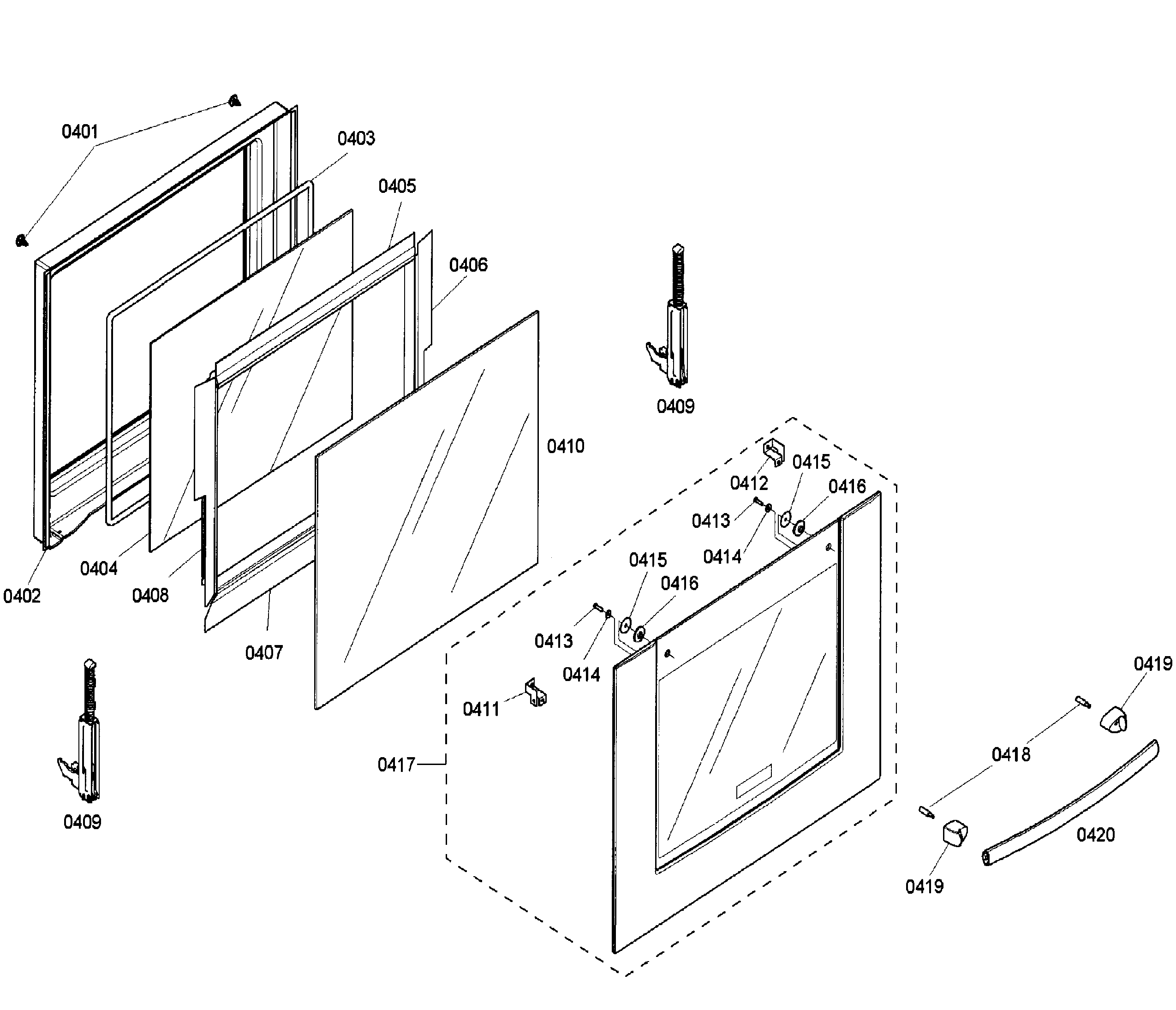 Bosch HBN5460UC/01 door diagram