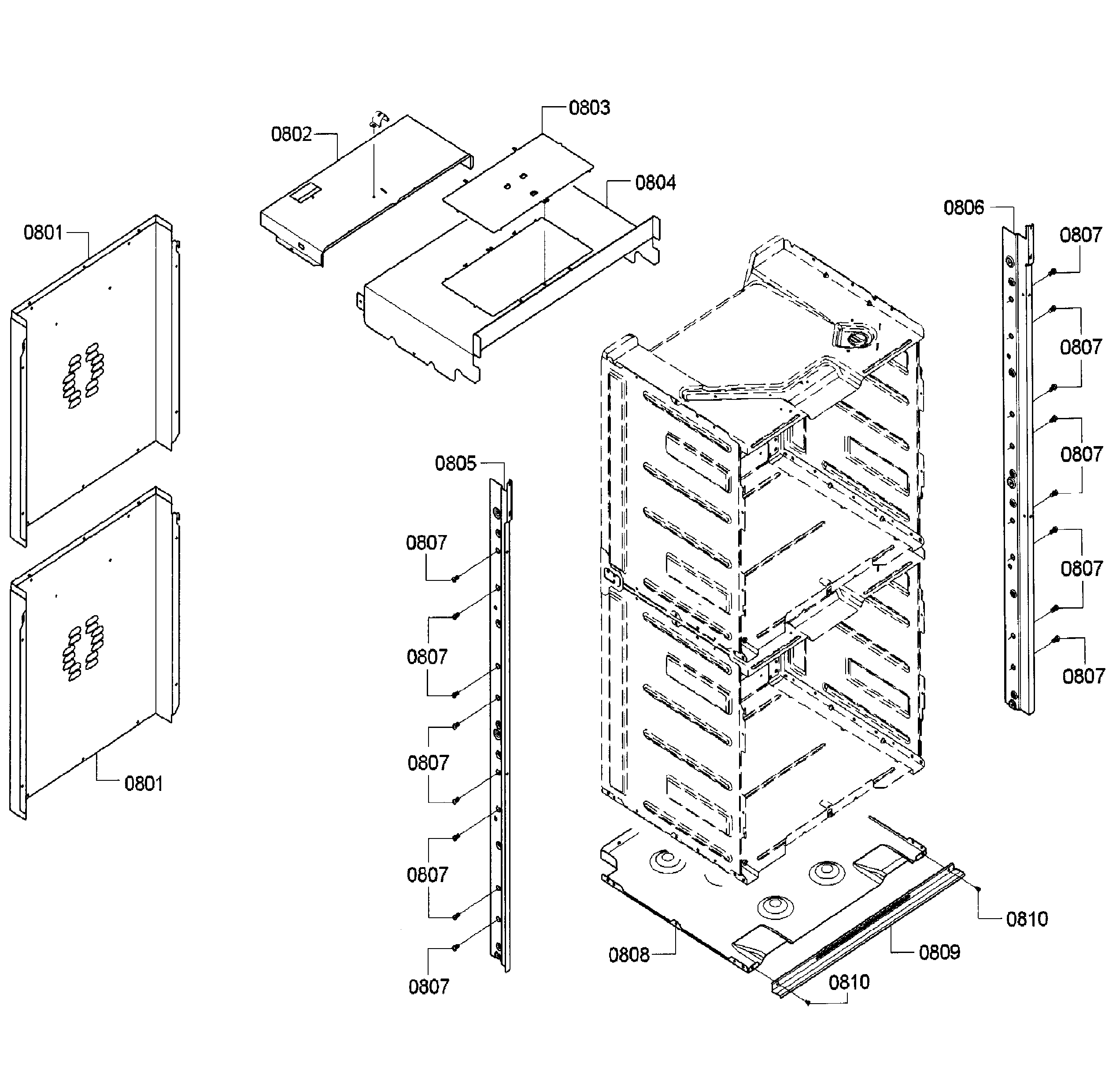 Bosch HBN5651UC/02 frame diagram