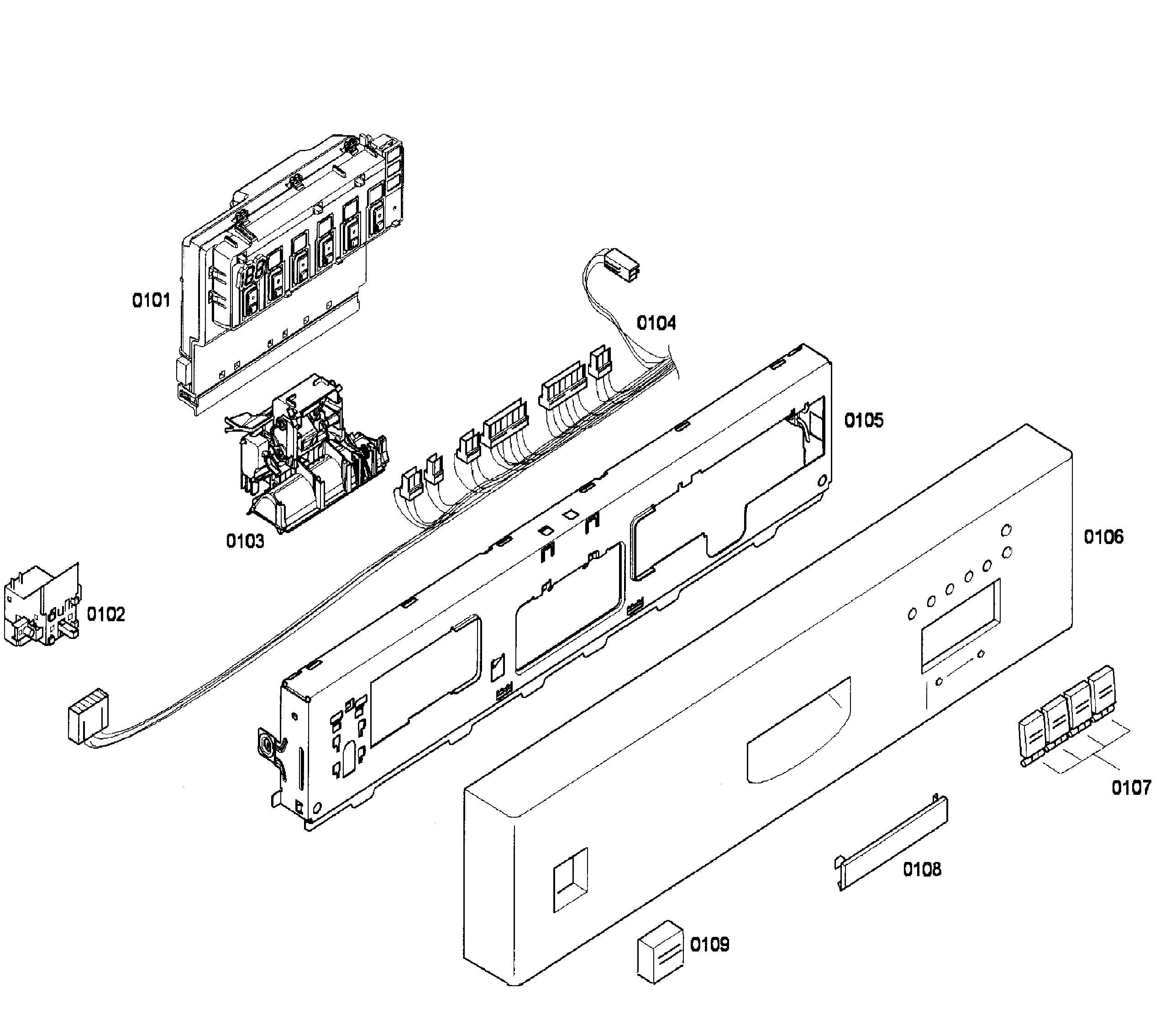 Bosch SHU43C02UC/40 control panel diagram