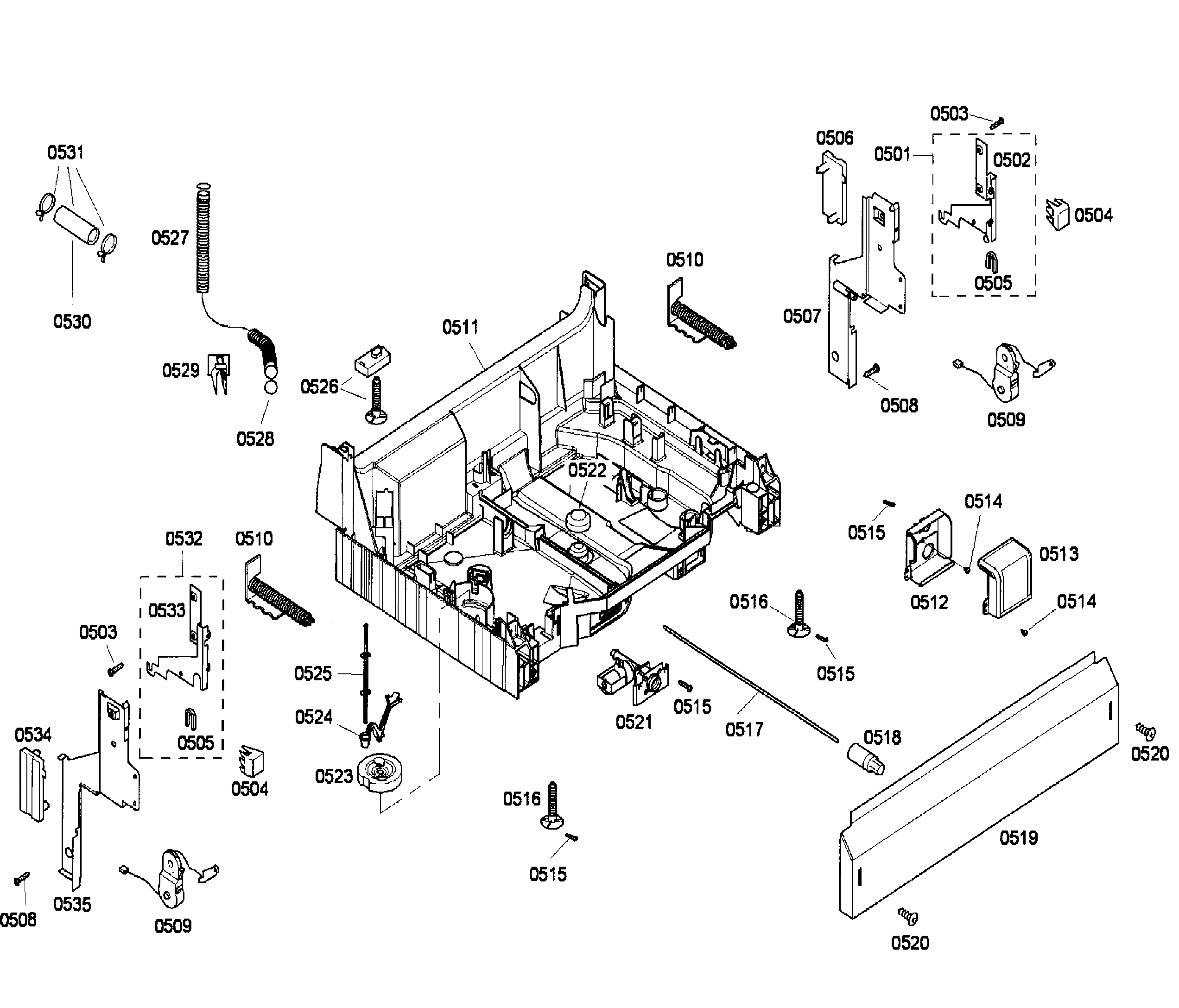 Bosch SHU43C02UC/40 base diagram
