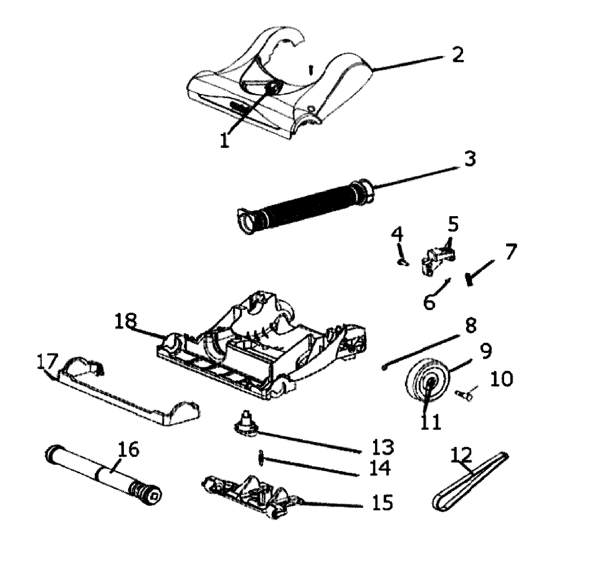 Eureka AS1004A base & hood diagram