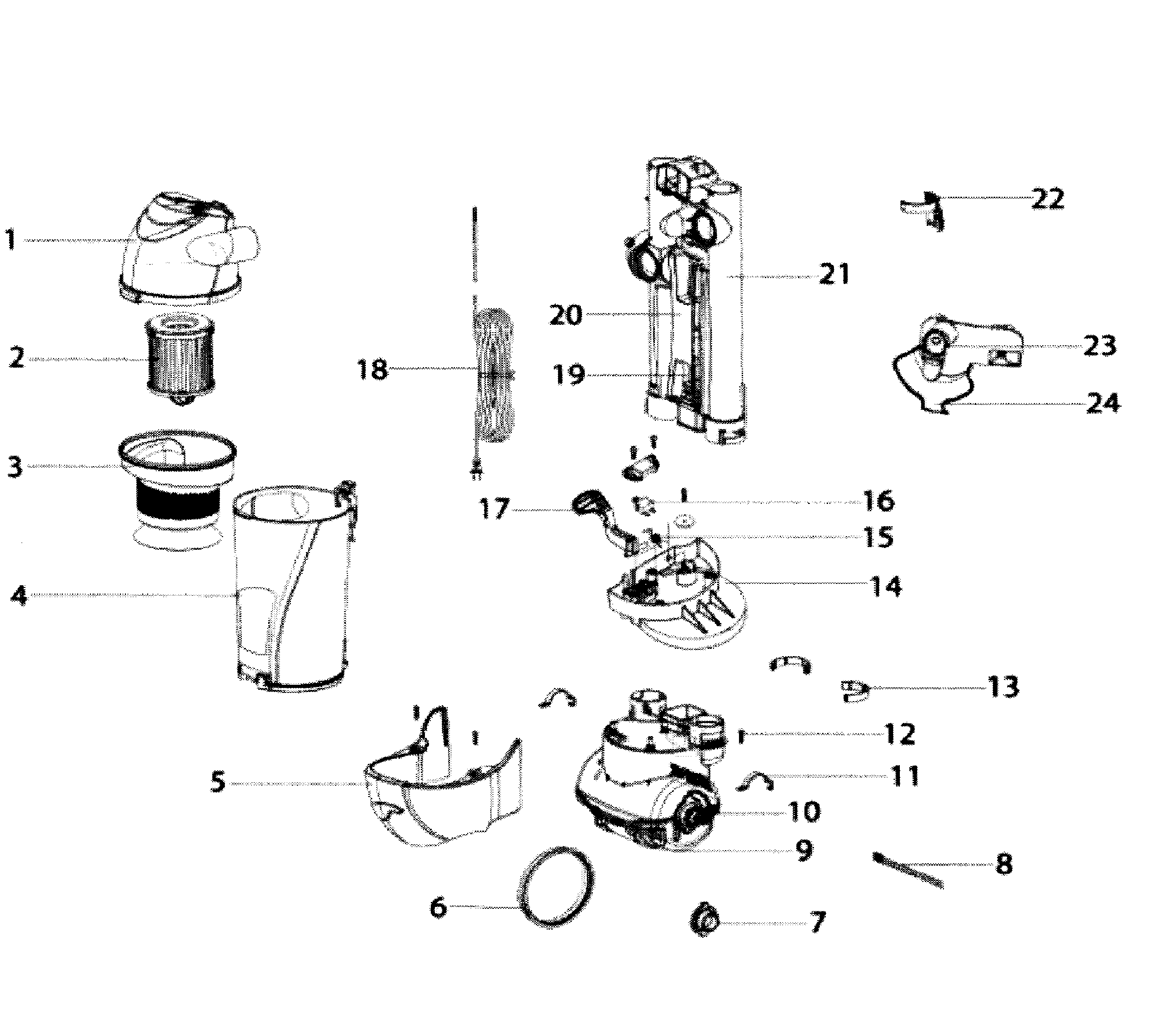 Eureka AS1004A main body diagram