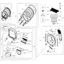 Samsung DV52J8700EP/A2-00 drum parts diagram