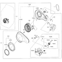 Samsung DV52J8700EP/A2-00 motor/duct diagram