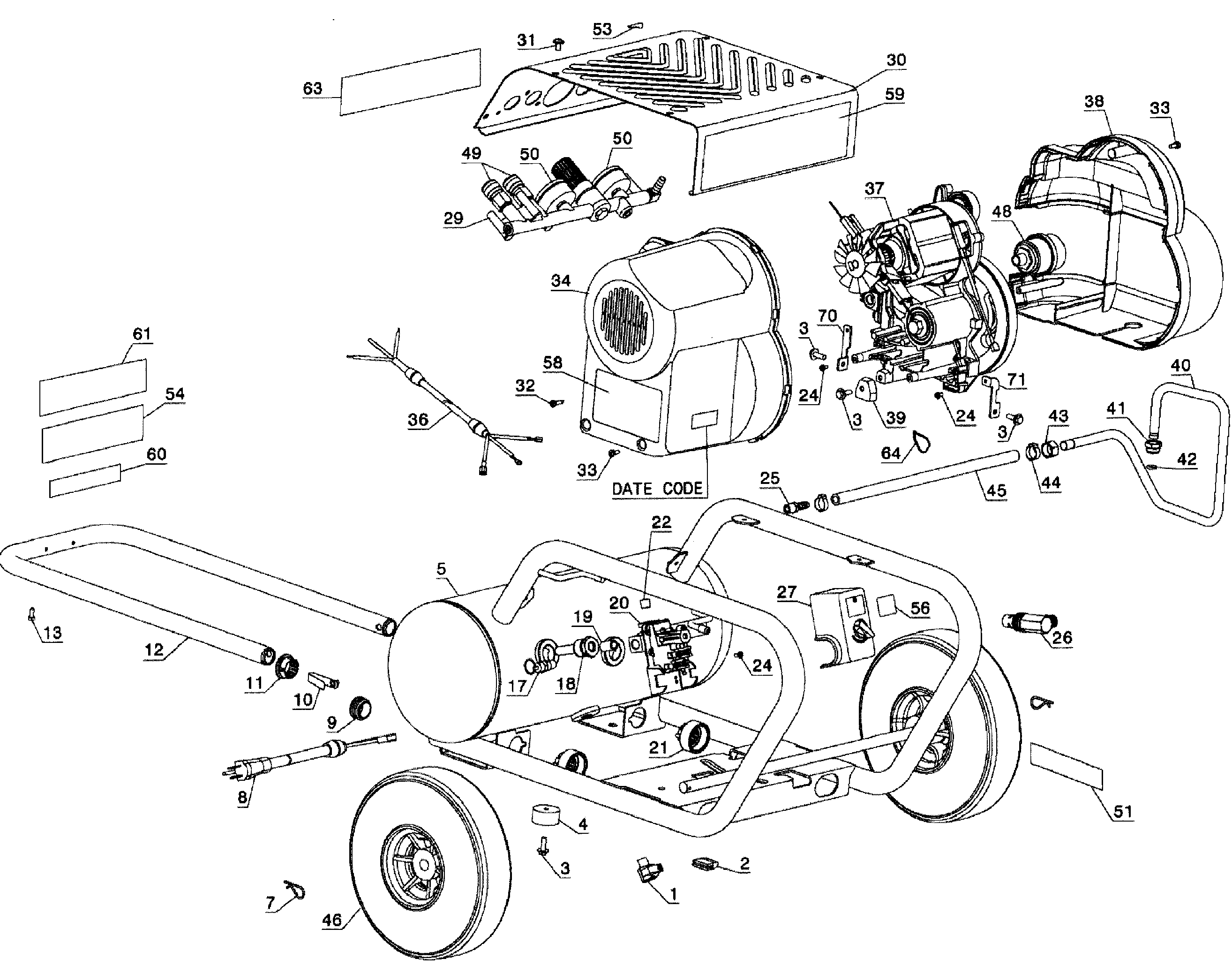 DeWalt D55146 TYPE 5 compressor diagram