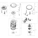 Samsung WA50F9A6DSW/A2-00 tub parts diagram