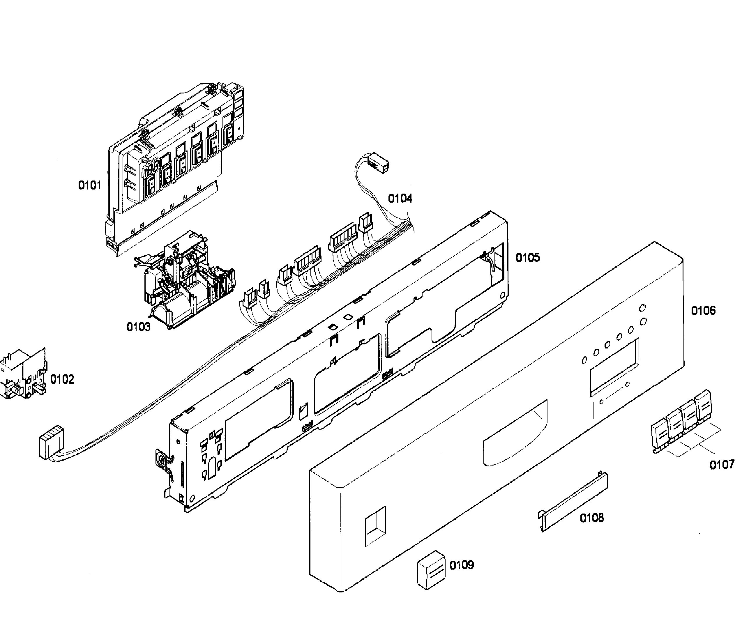 Bosch SHU43C02UC/37 control panel diagram