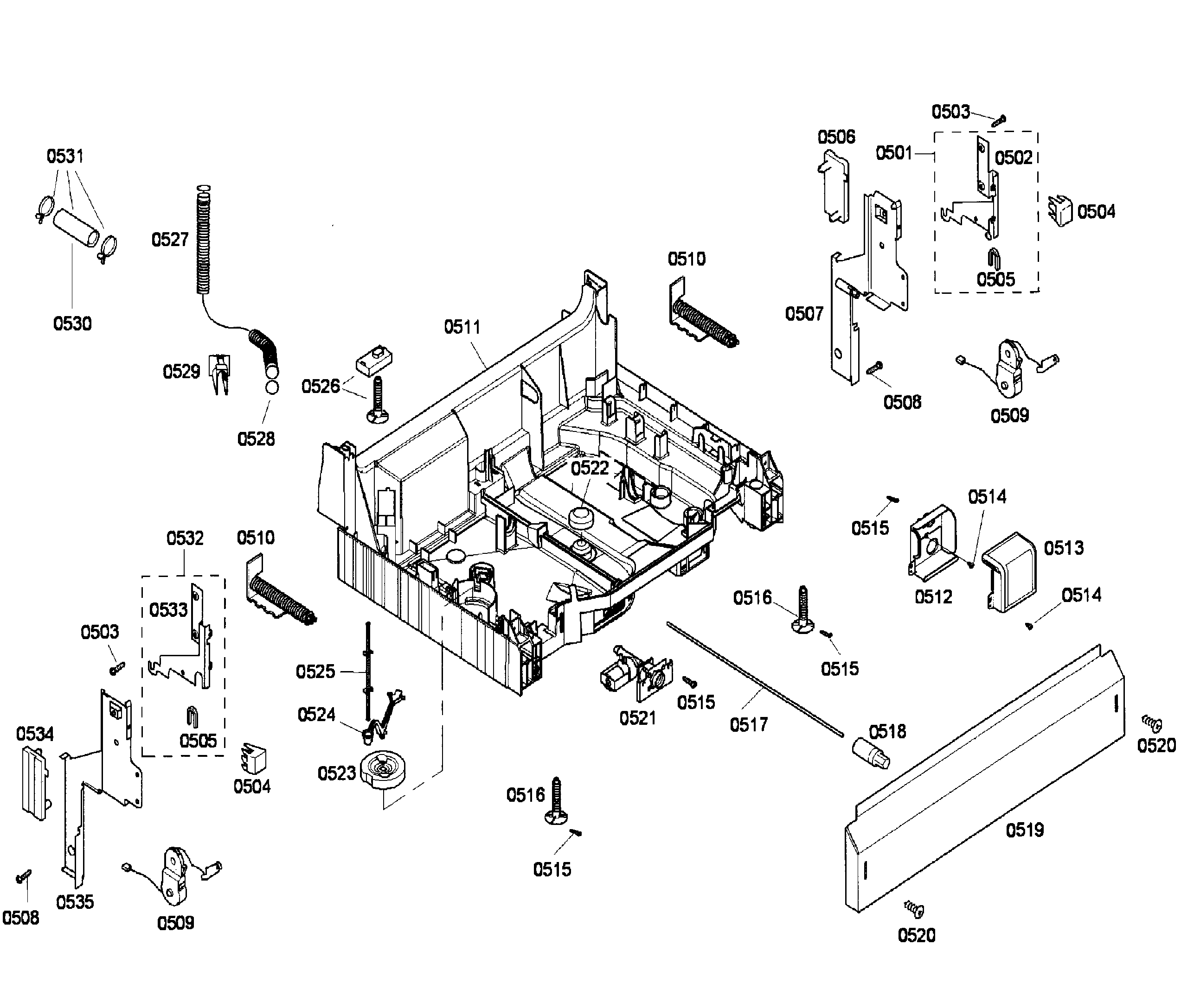 Bosch SHU43C02UC/37 base diagram