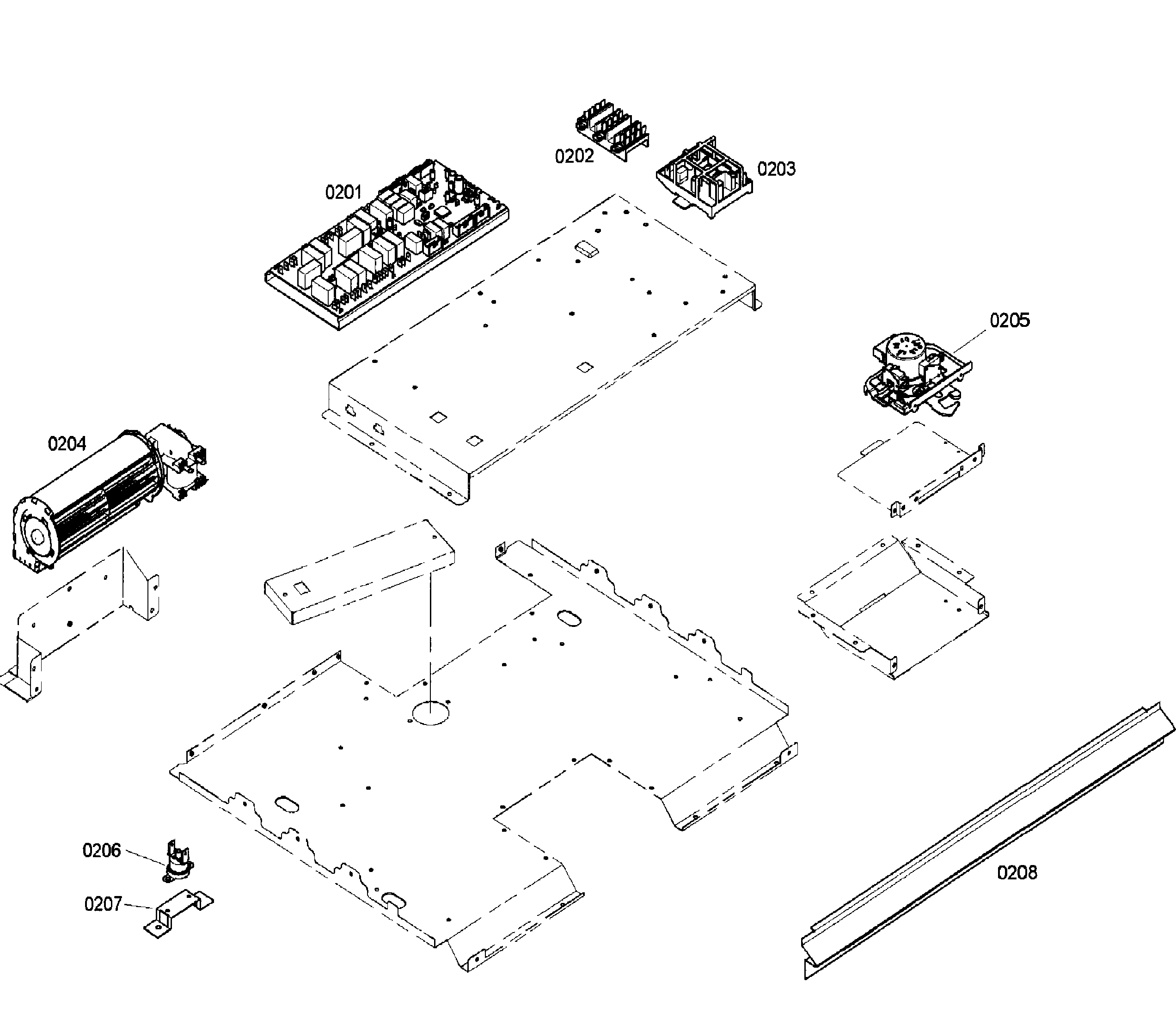 Bosch HBN5660UC/02 pcb's assy diagram