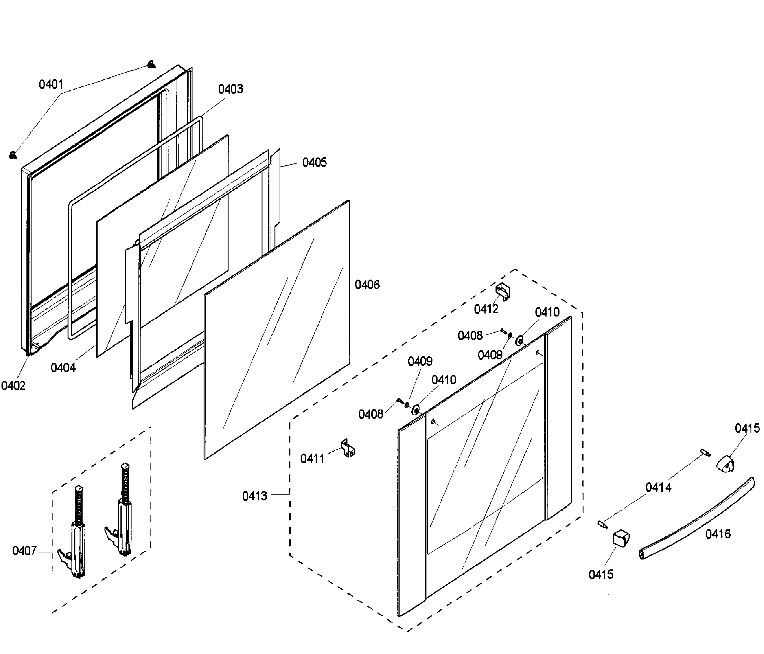 Bosch HBN5660UC/03 door upper diagram