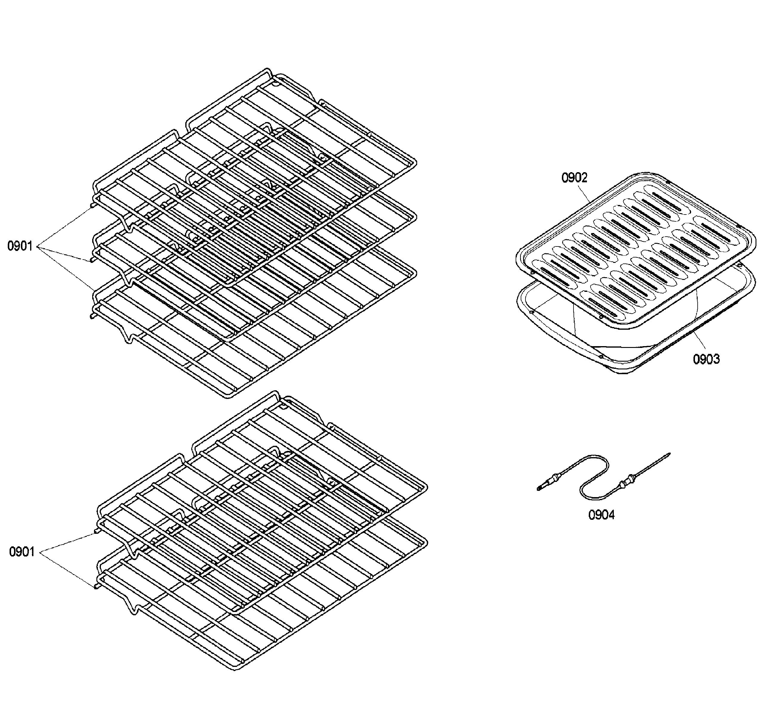 Bosch HBN5660UC/03 shelfs diagram