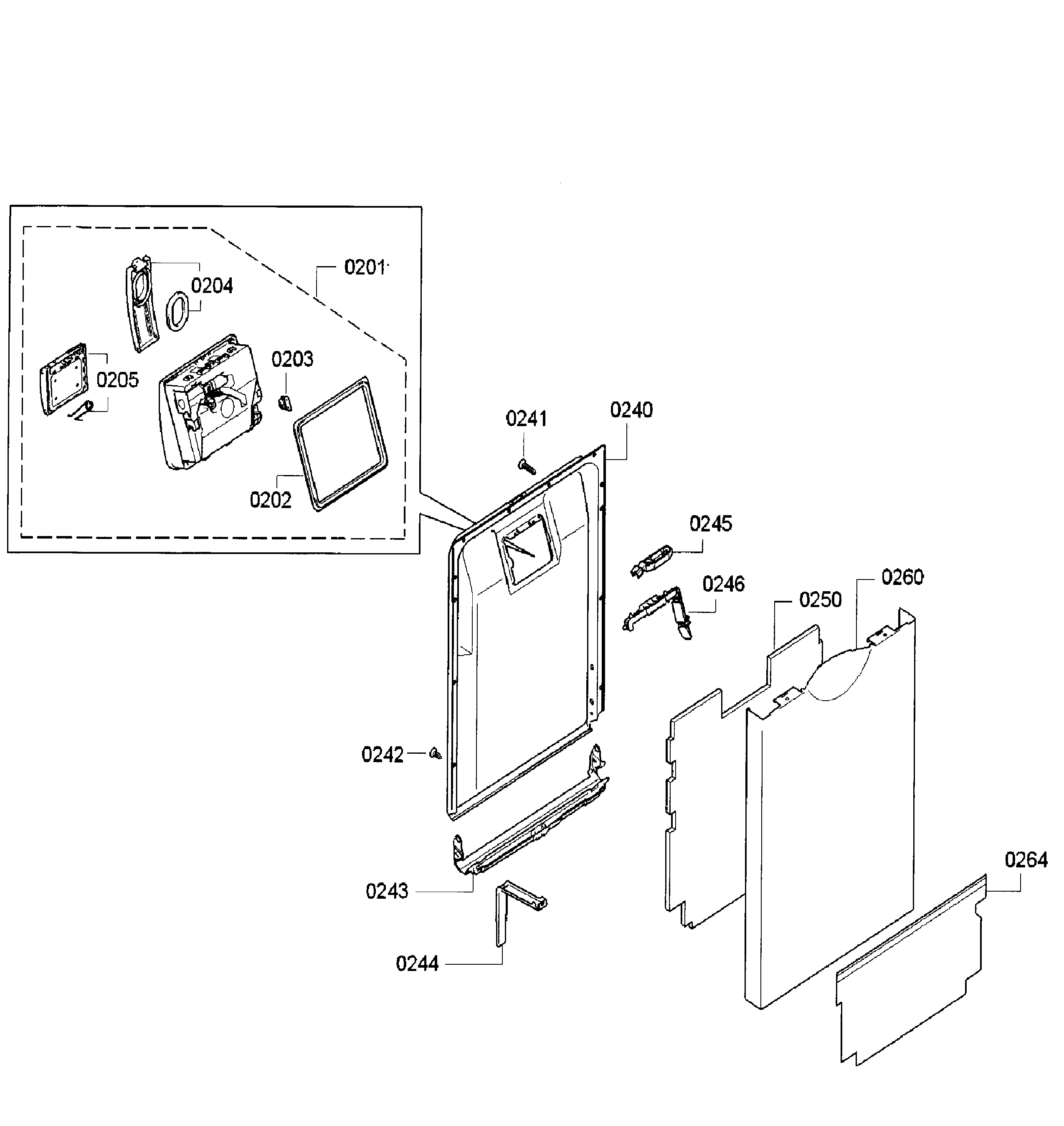 Bosch SPE53U52UC/29 door diagram