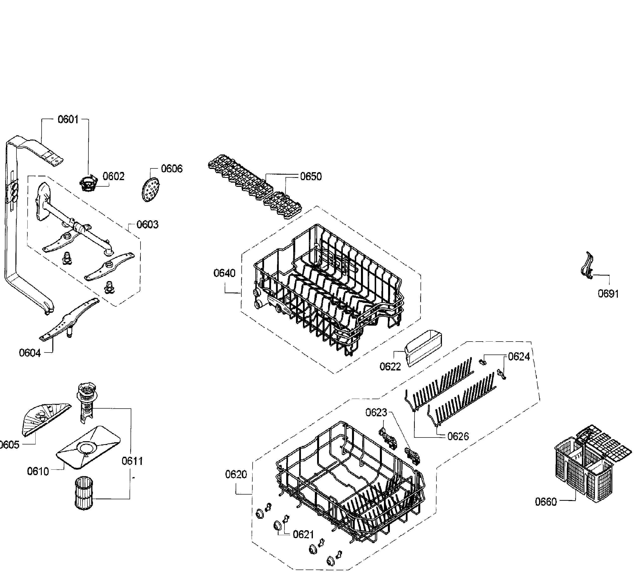 Bosch SPE53U52UC/29 rack diagram