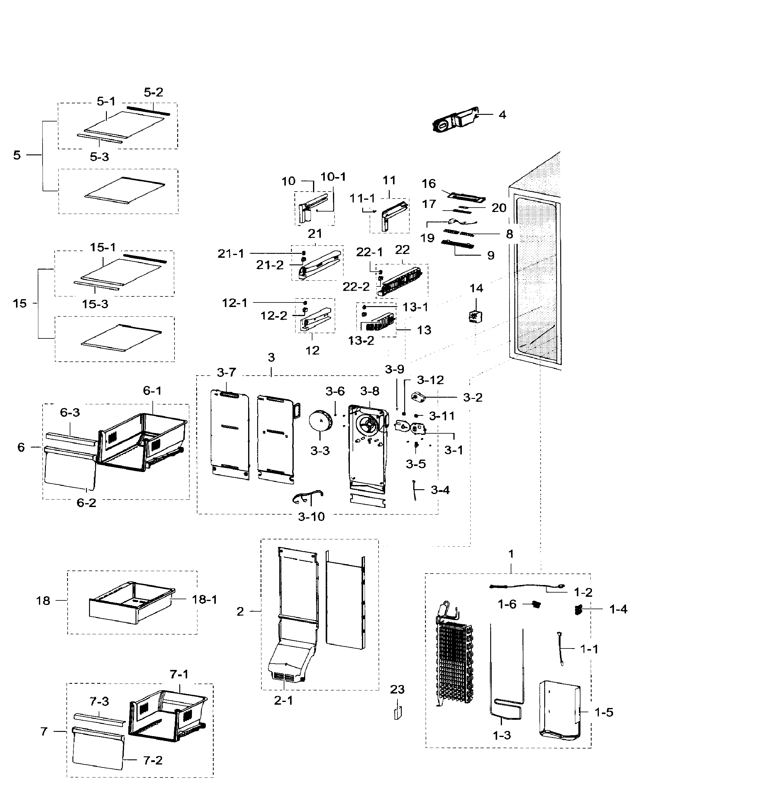 Samsung RH29H9000SR/AA-03 freezer diagram