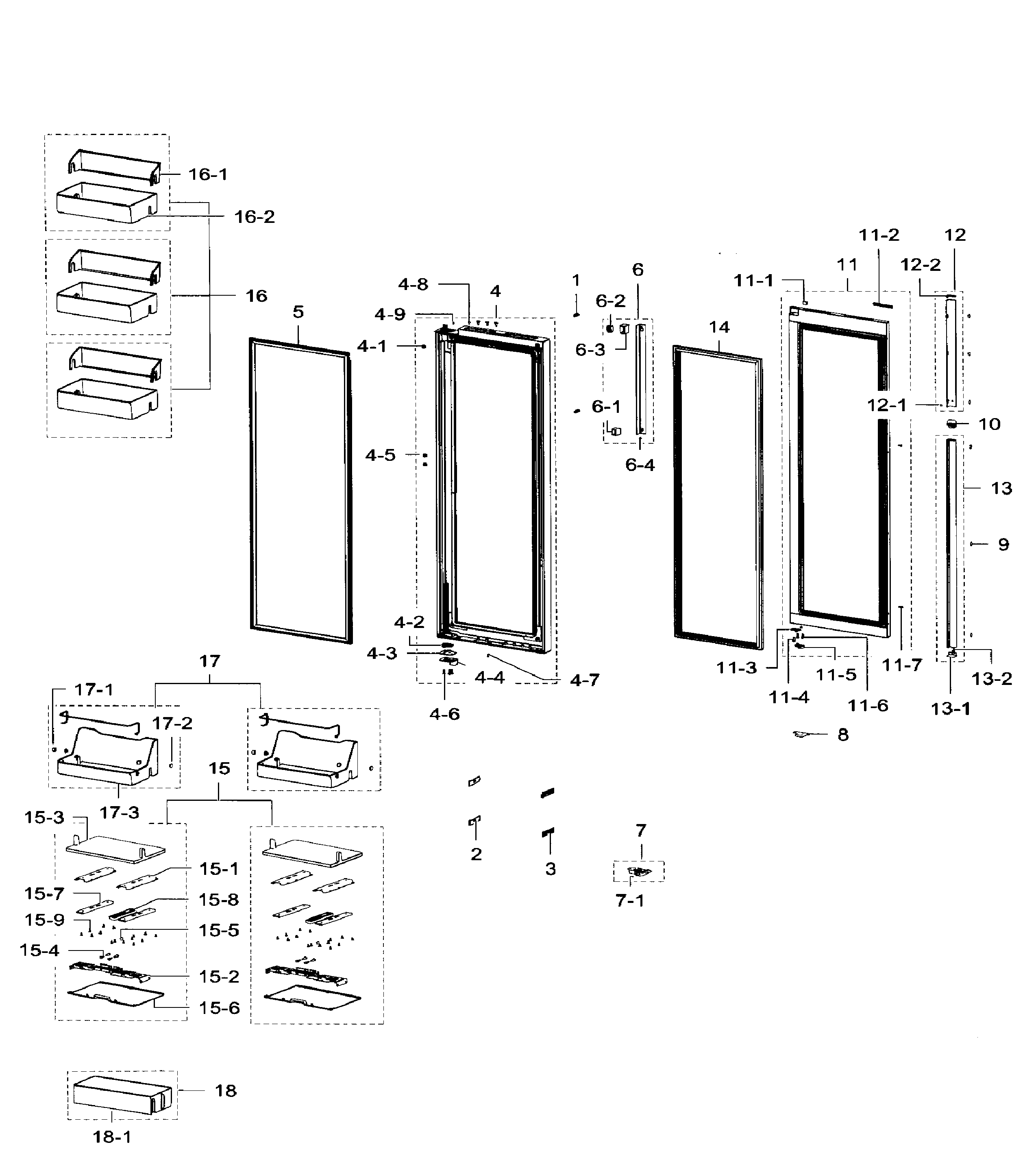 Samsung RH29H9000SR/AA-03 right door diagram