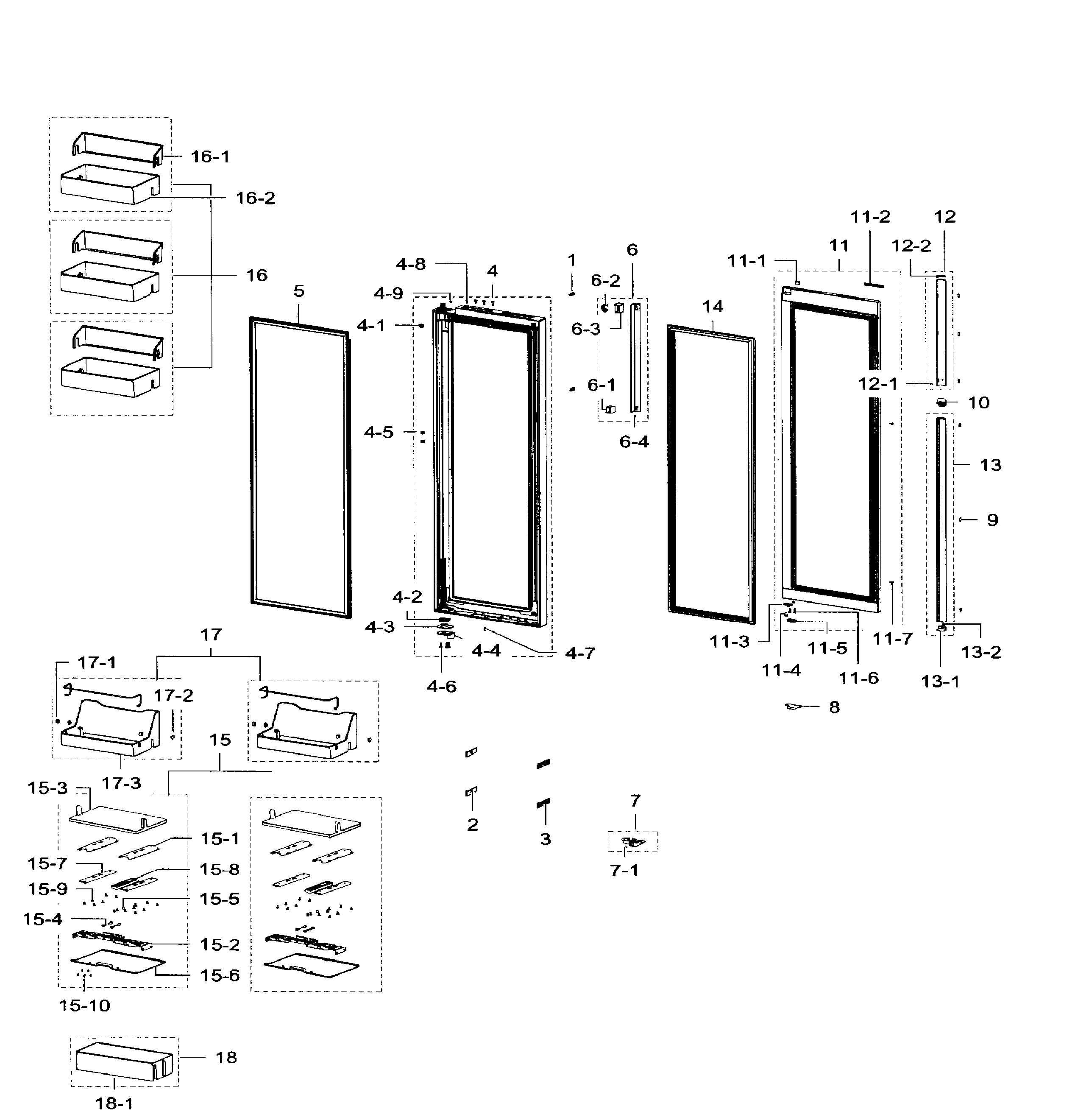Samsung RH29H9000SR/AA-05 right door diagram