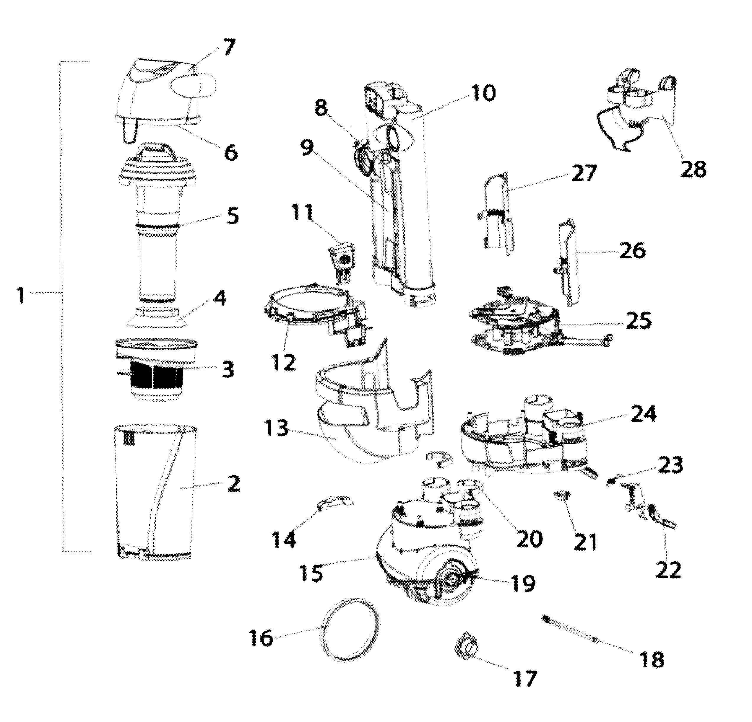 Eureka ASM1035A main body diagram