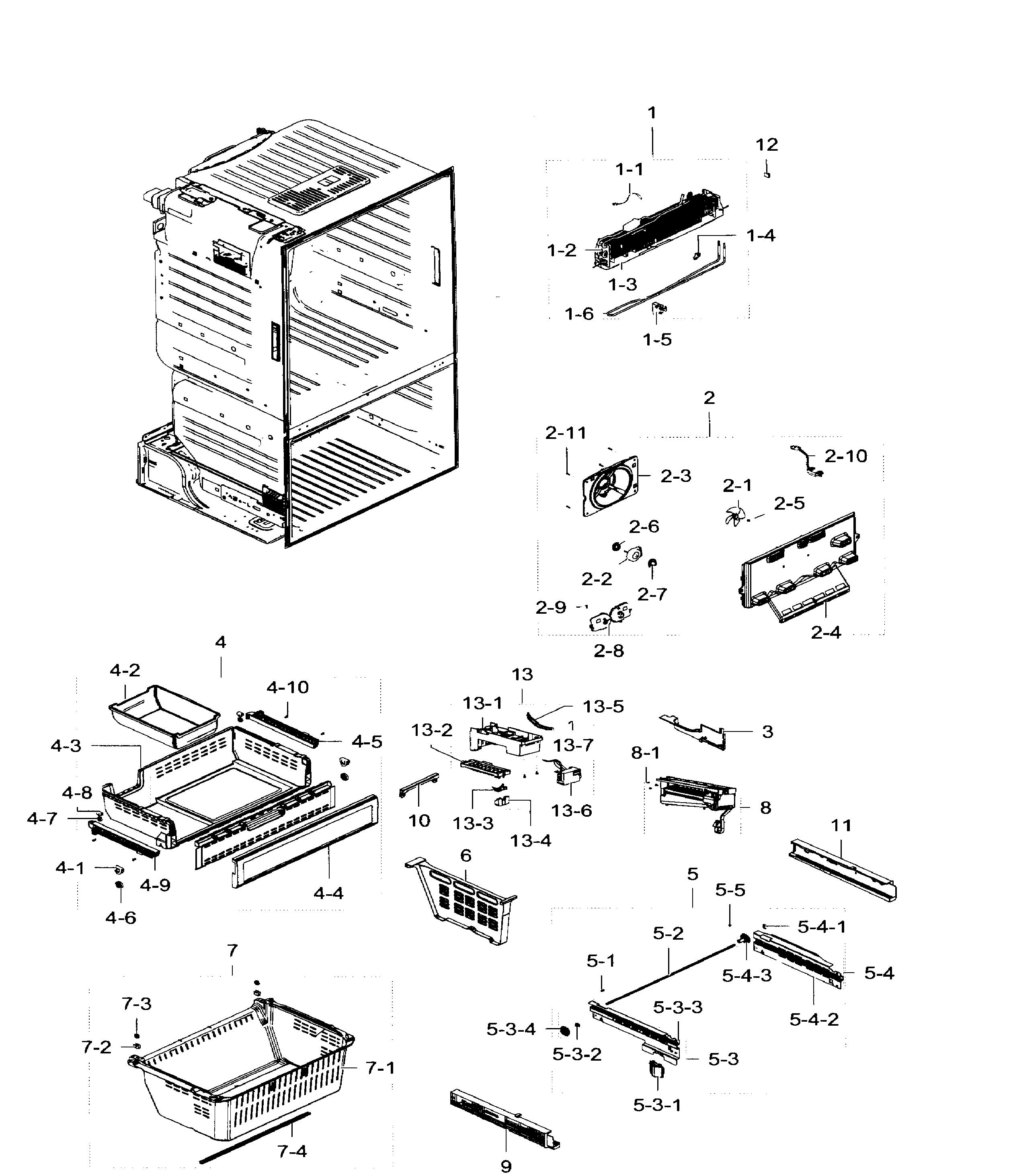 Samsung RF28HFEDTBC/AA-04 freezer / icemaker diagram