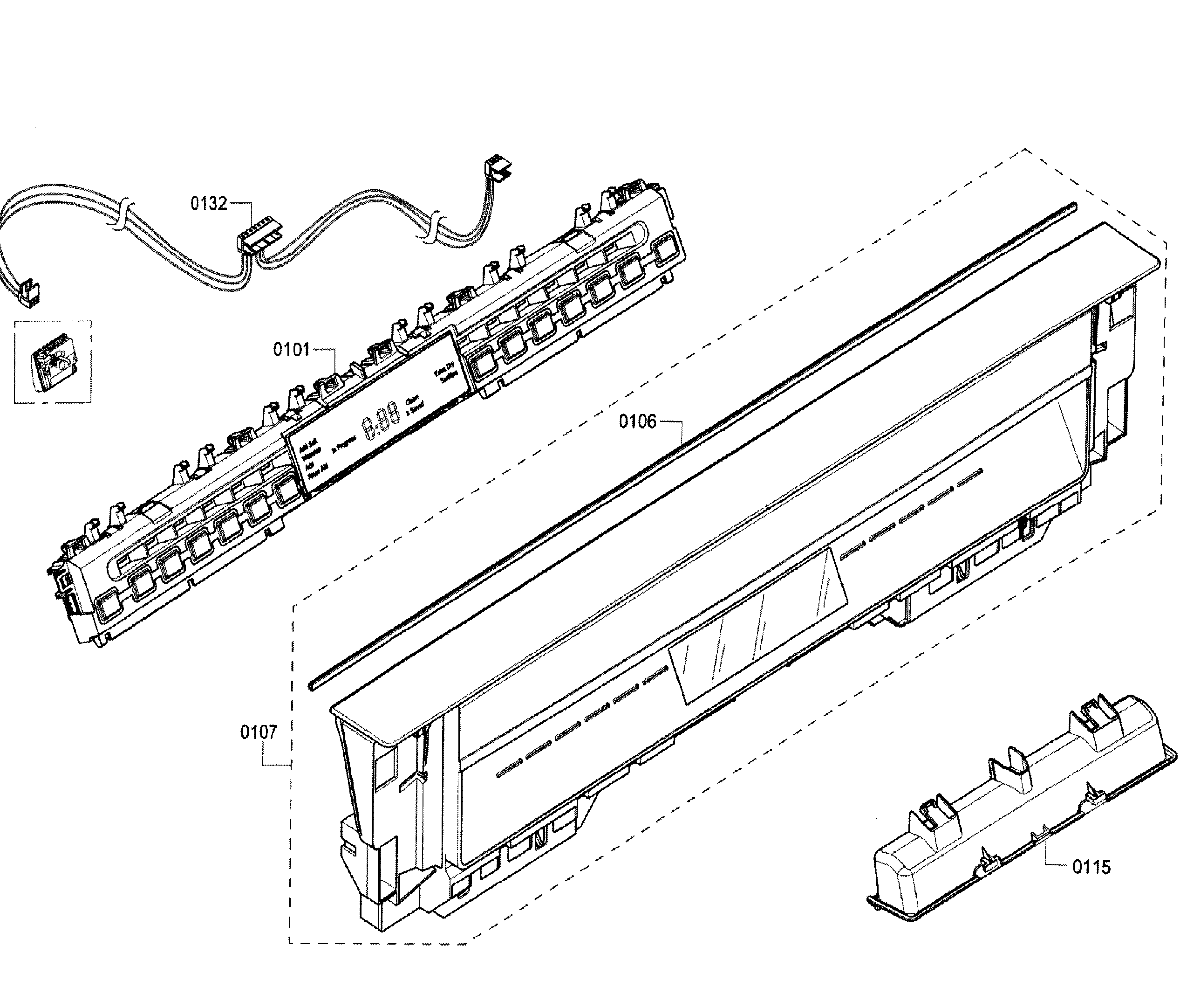 Bosch SHE68T55UC/07 control panel diagram