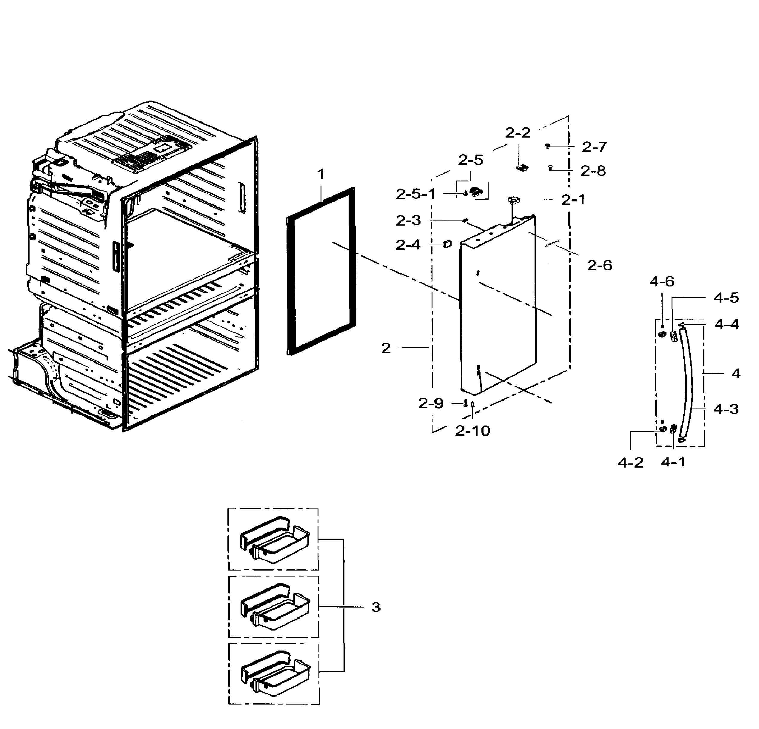 Samsung RF28HMEDBWW/AA-05 right door diagram