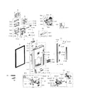 Samsung RF34H9960S4/AA-03 fridge door left diagram