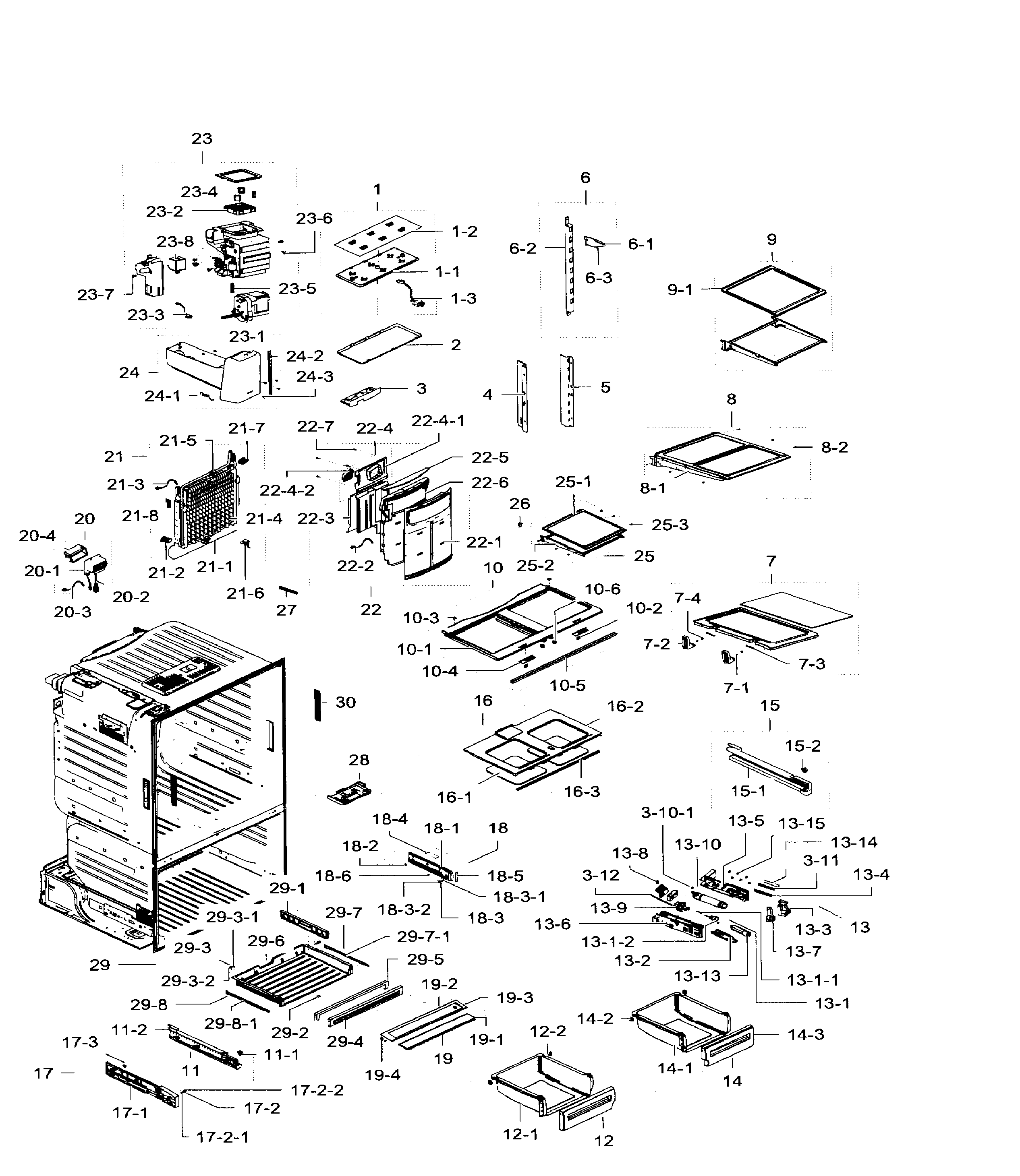 Samsung RF28HFEDBWW/AA-06 fridge diagram