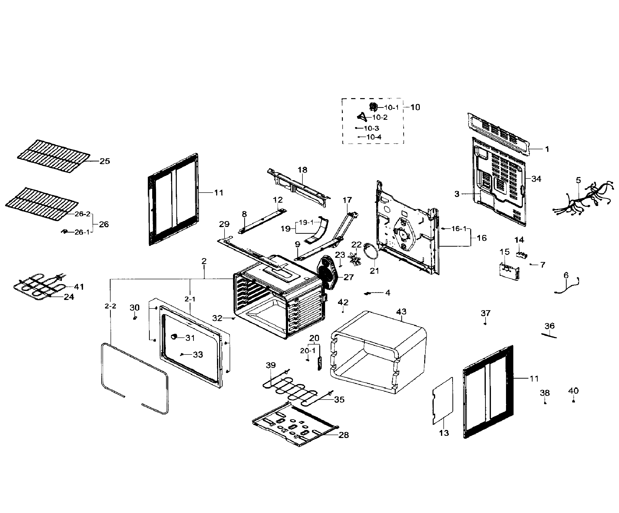 Samsung NE59J7630SB/AA-01 main section diagram