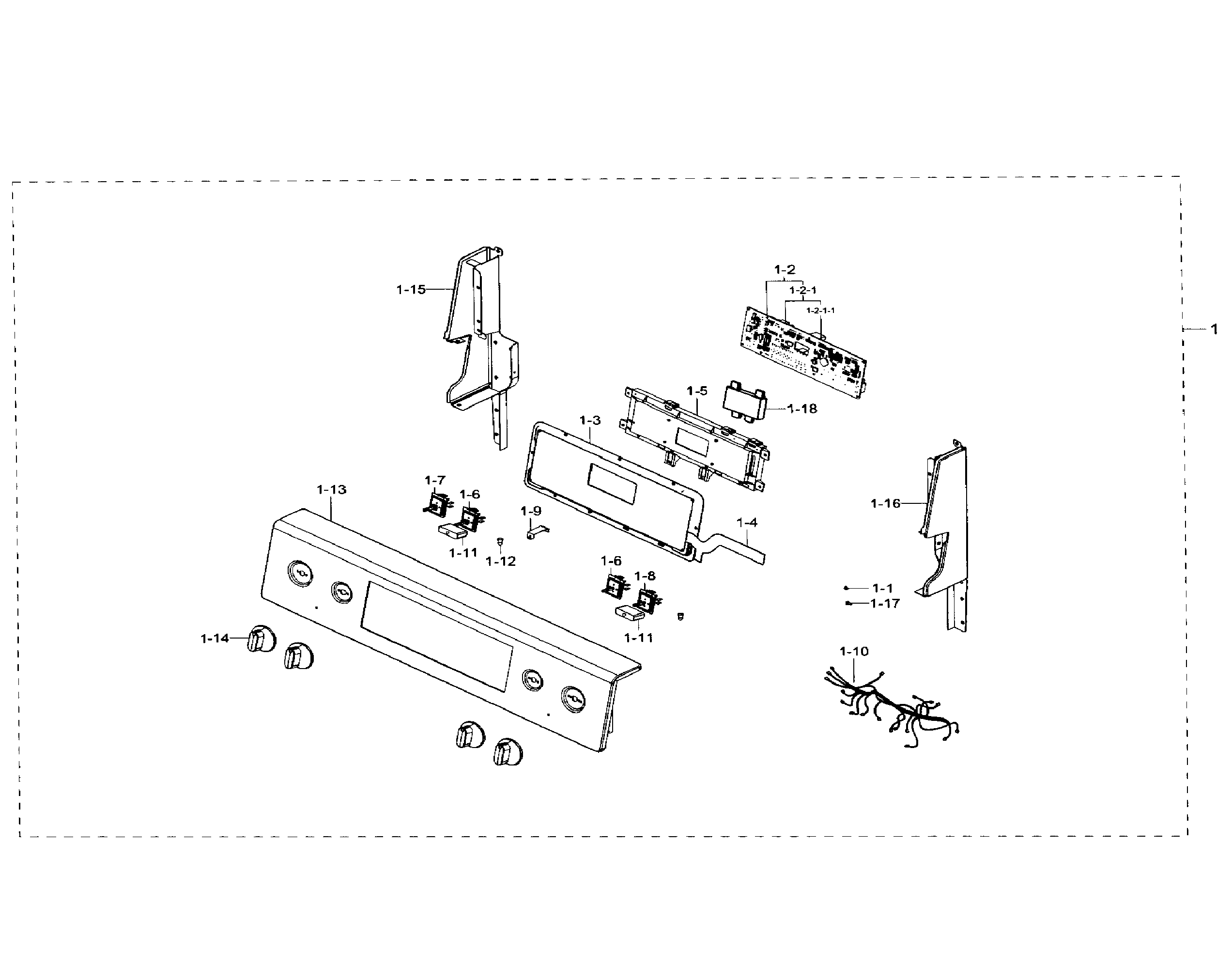 Samsung NE59J7630SB/AA-01 control panel diagram