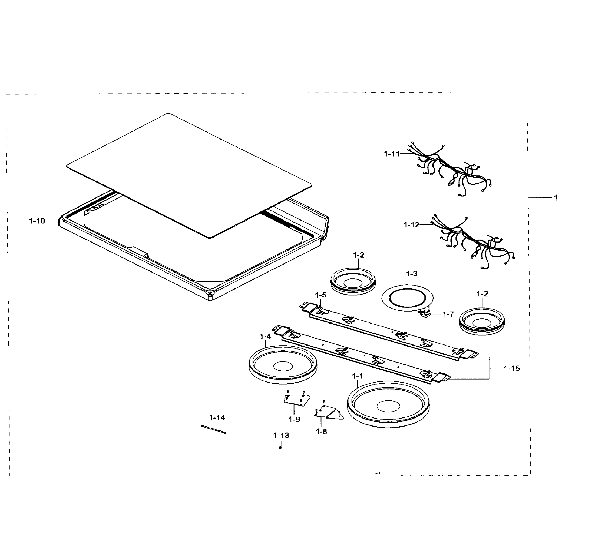 Samsung NE59J7630SB/AA-01 cooktop diagram