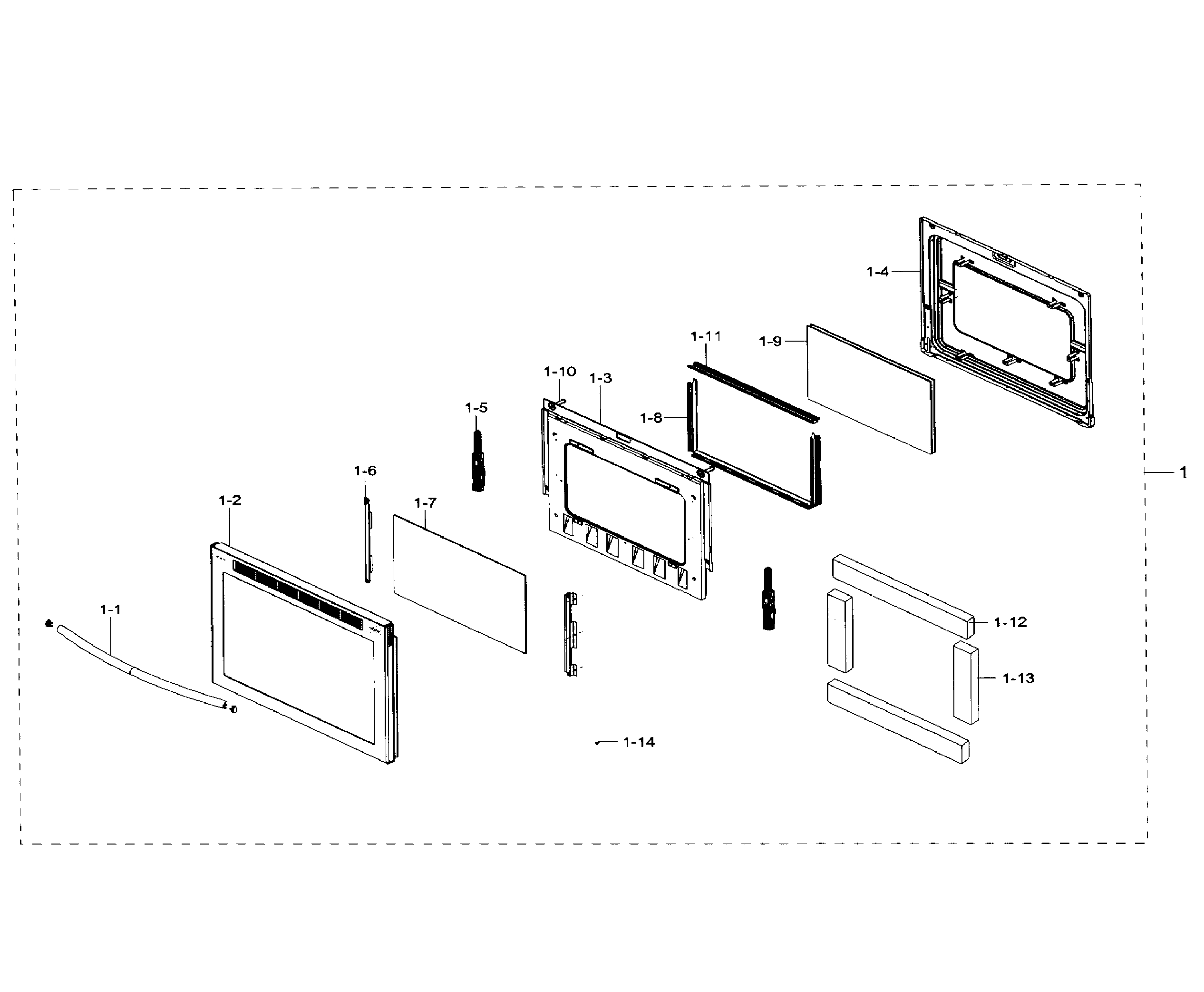 Samsung NE59J7630SS/AA-01 door diagram