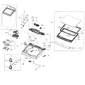 Samsung WA52J8060AW/A2-01 top section diagram
