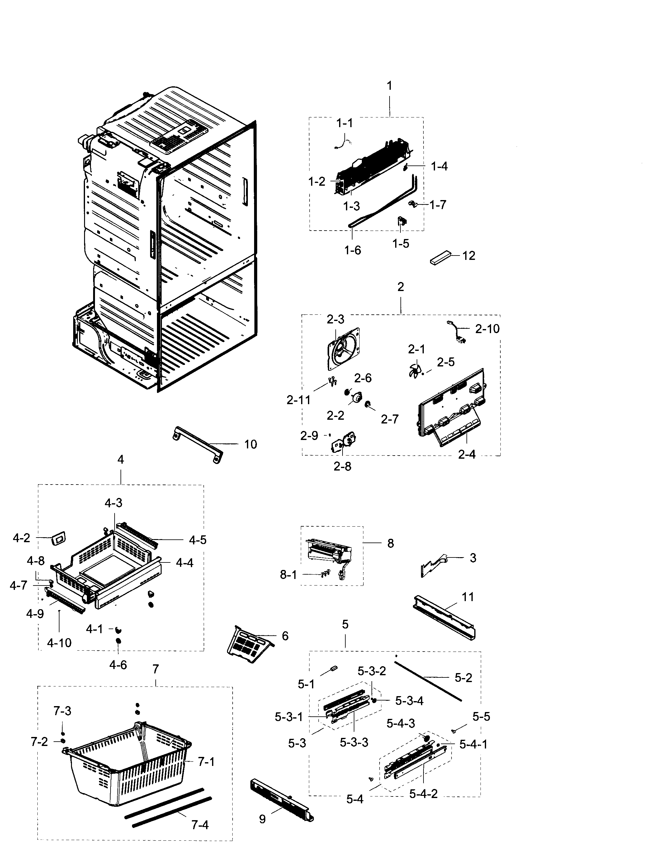 Samsung RF28HDEDPBC/AA-00 freezer / icemaker diagram