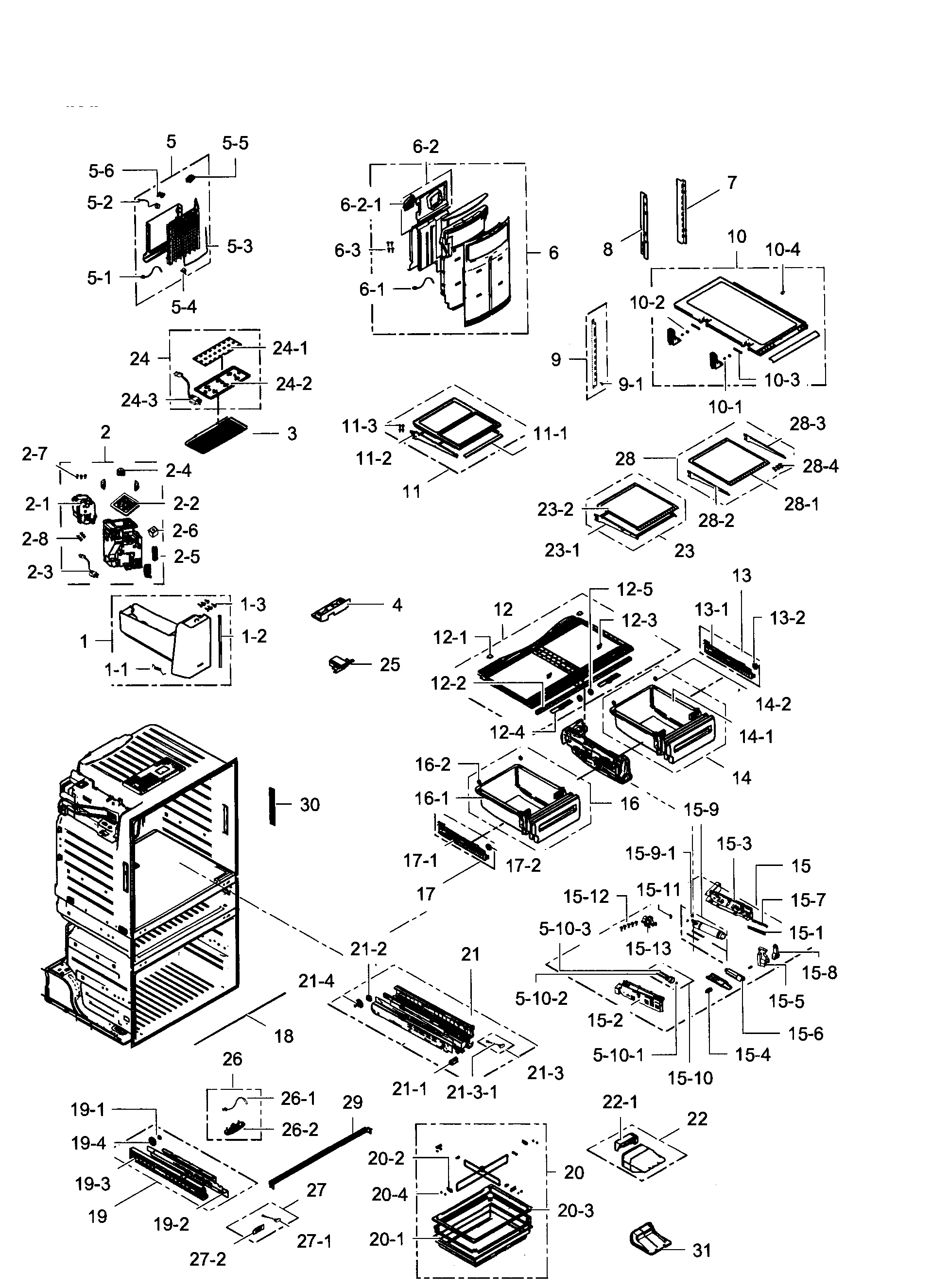 Samsung RF28HMEDBBC/AA-06 fridge / icemaker diagram