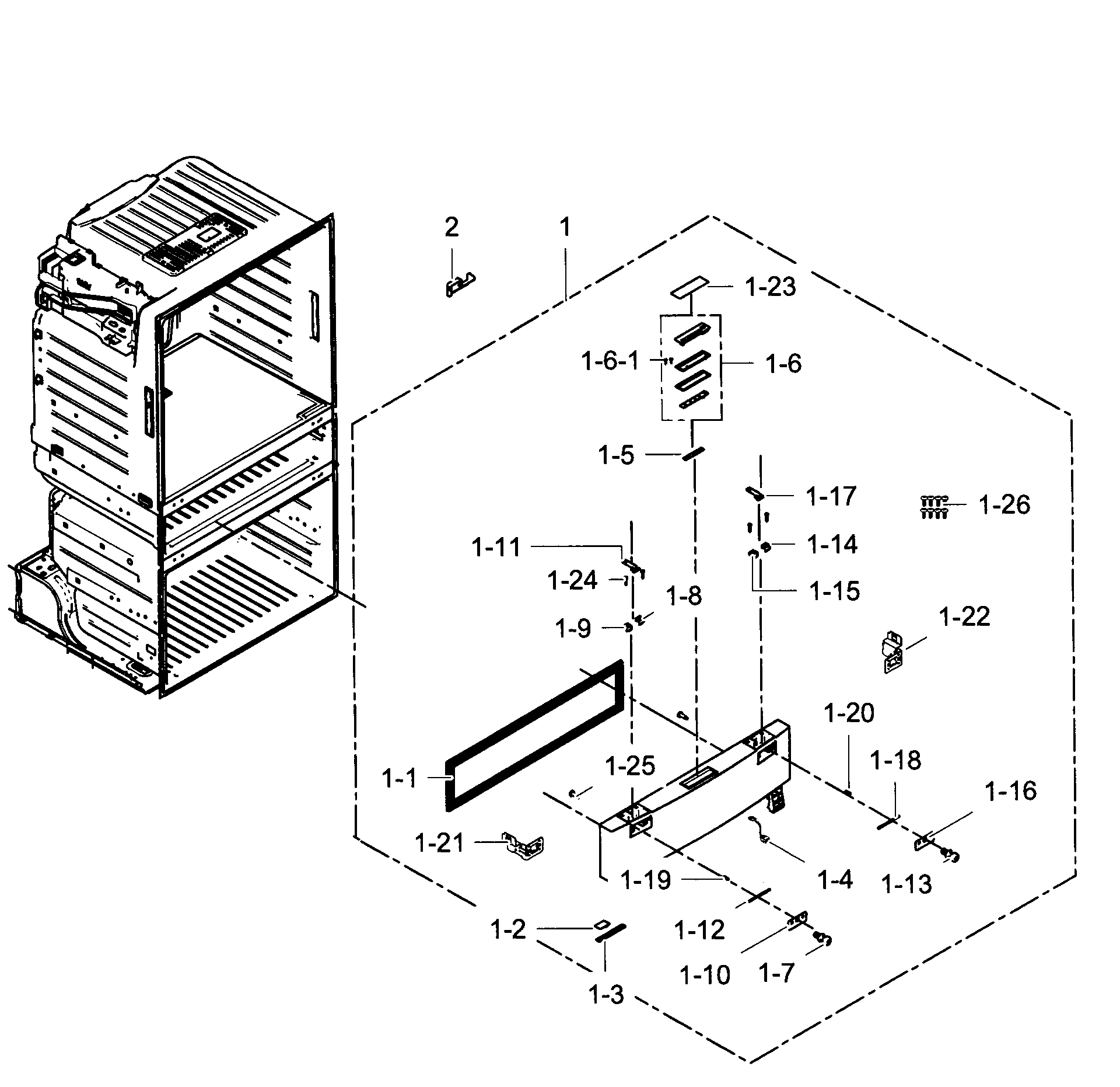 Samsung RF28HMEDBBC/AA-06 flexzone door diagram