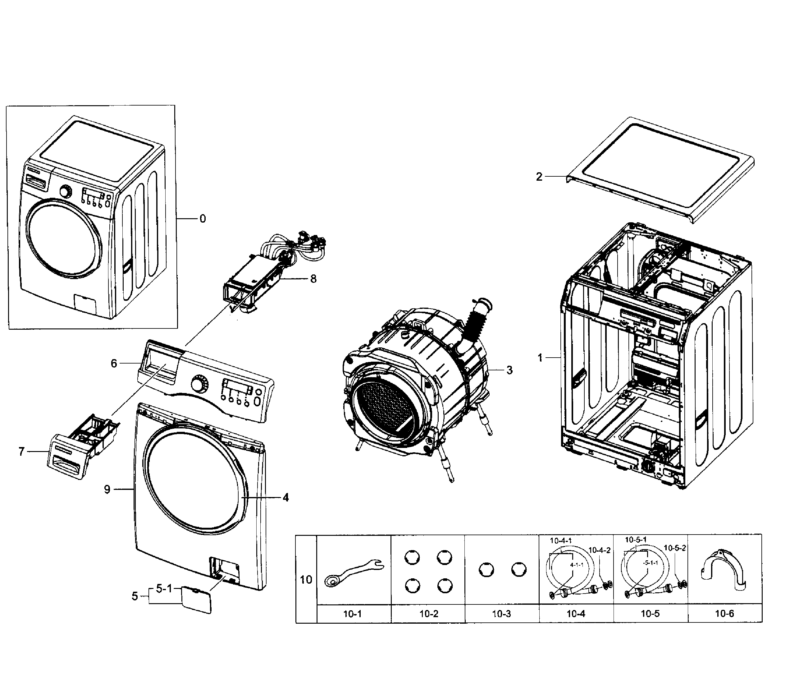 Samsung WF350ANR/XAA-02 main section diagram