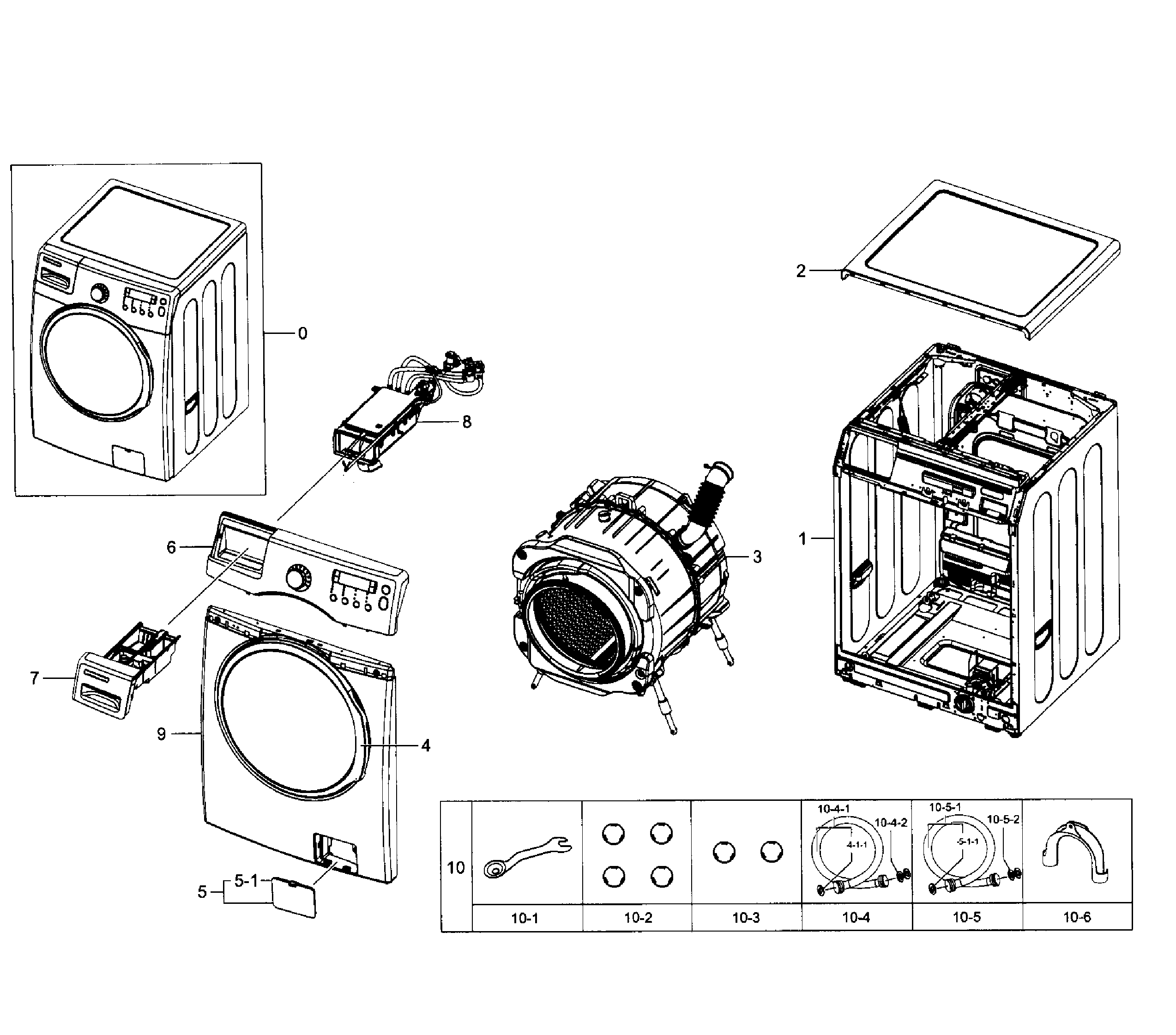 Samsung WF350ANR/XAA-03 main section diagram