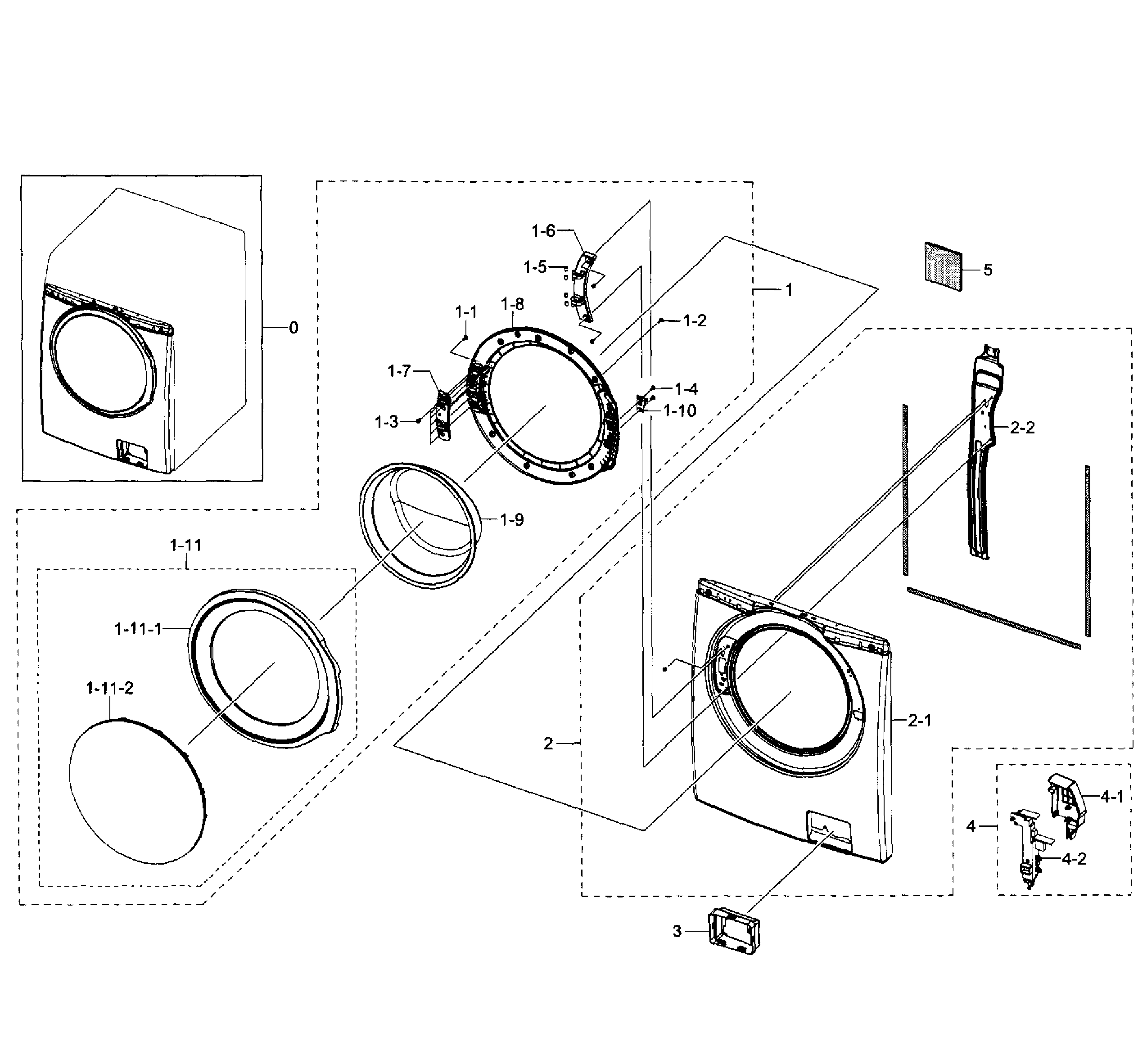 Samsung WF350ANR/XAA-03 frame diagram