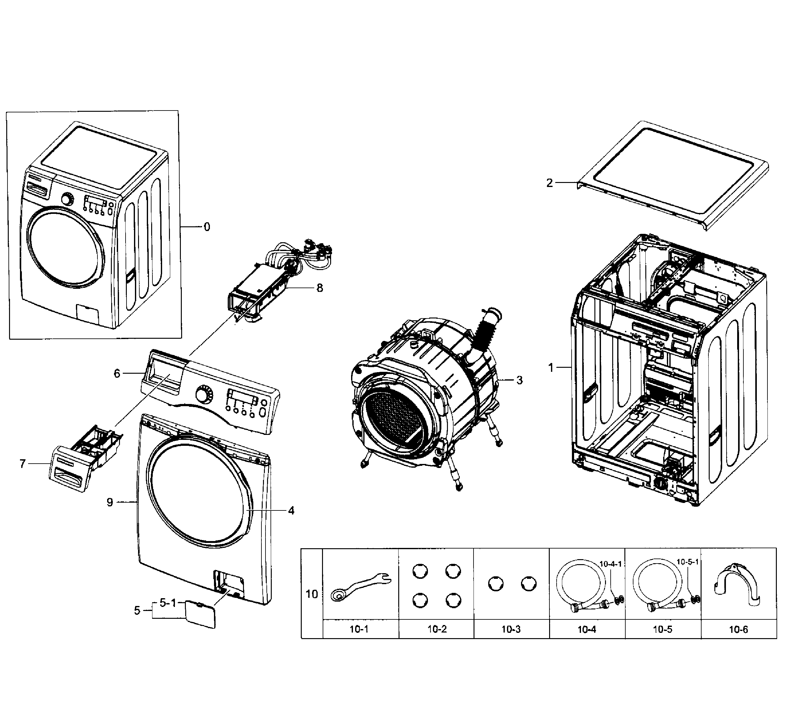Samsung WF350ANR/XAA-05 main section diagram