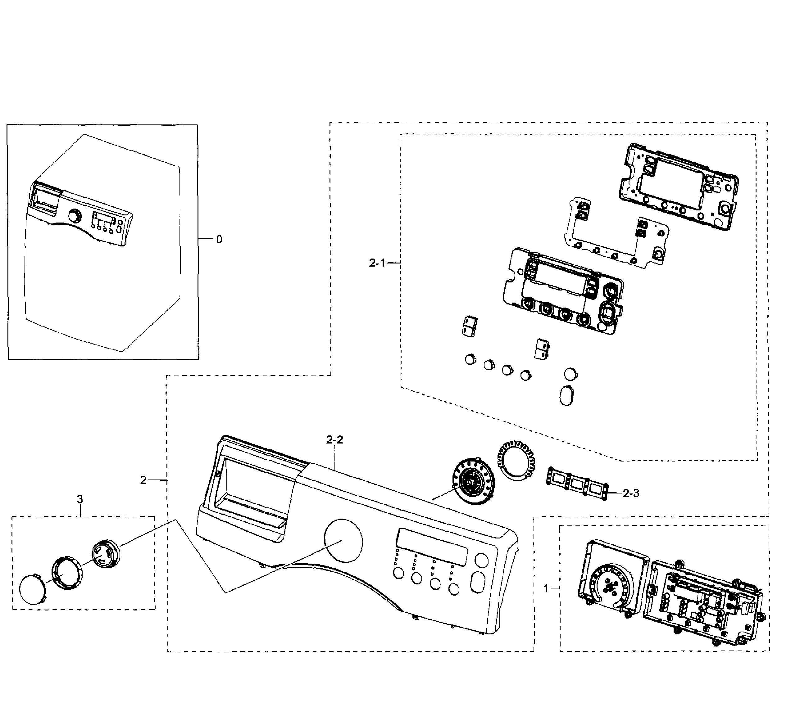 Samsung WF350ANR/XAA-05 control panel diagram