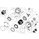 Samsung WF350ANR/XAA-06 tub-drum diagram