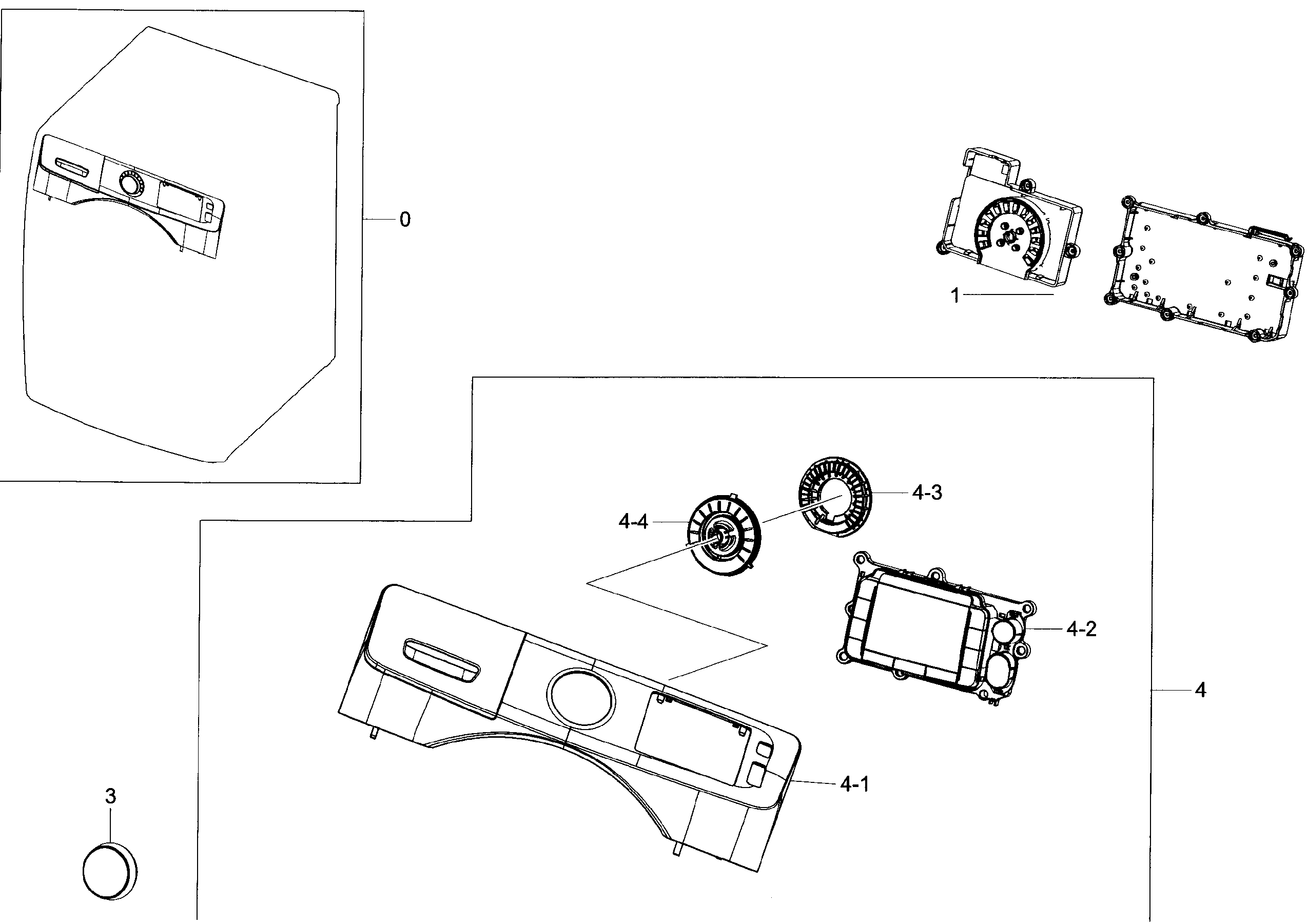 Samsung WF45H6300AG/A2-01 control panel diagram