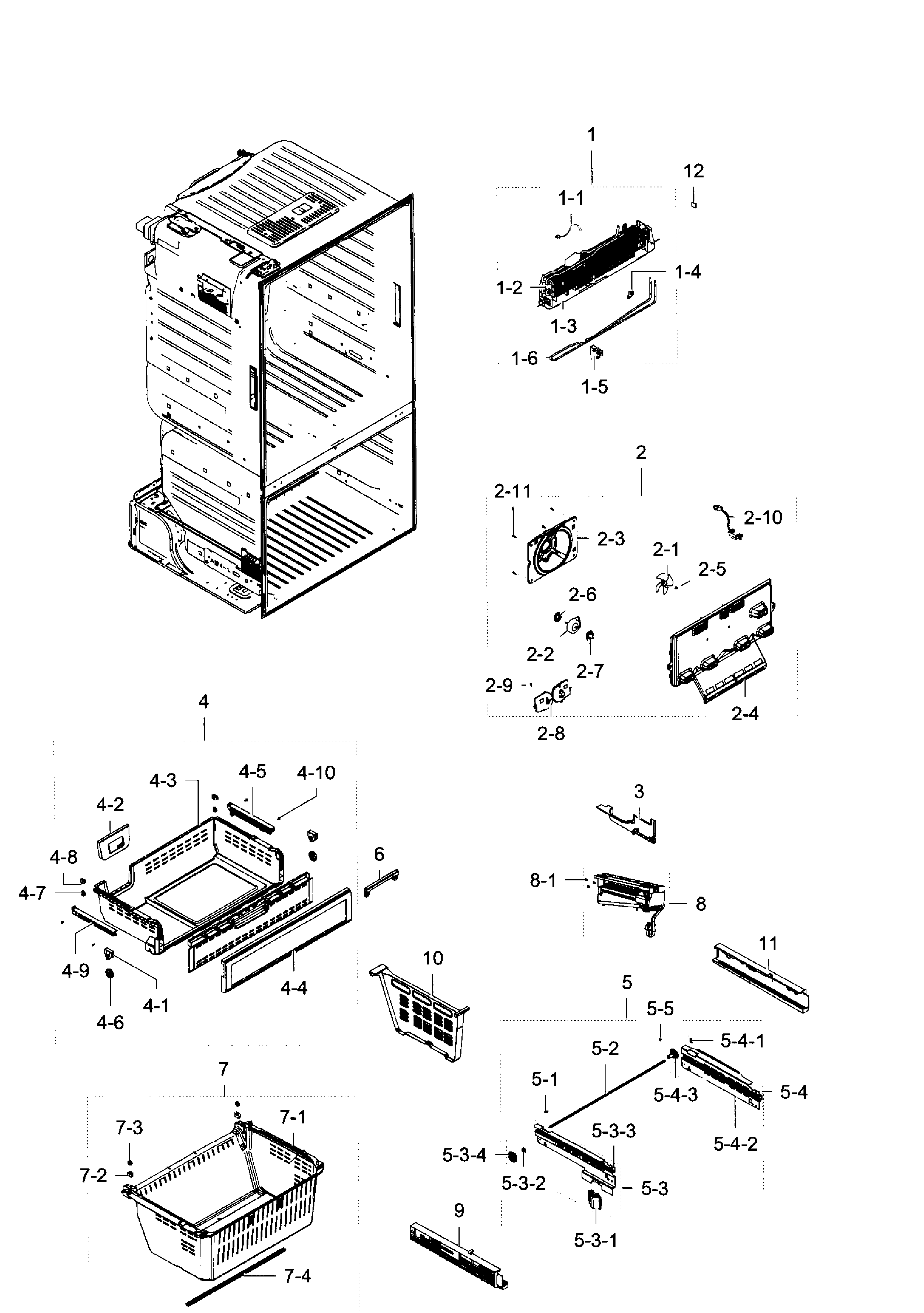 Samsung RF28HFEDBSR/AA-05 freezer / icemaker diagram