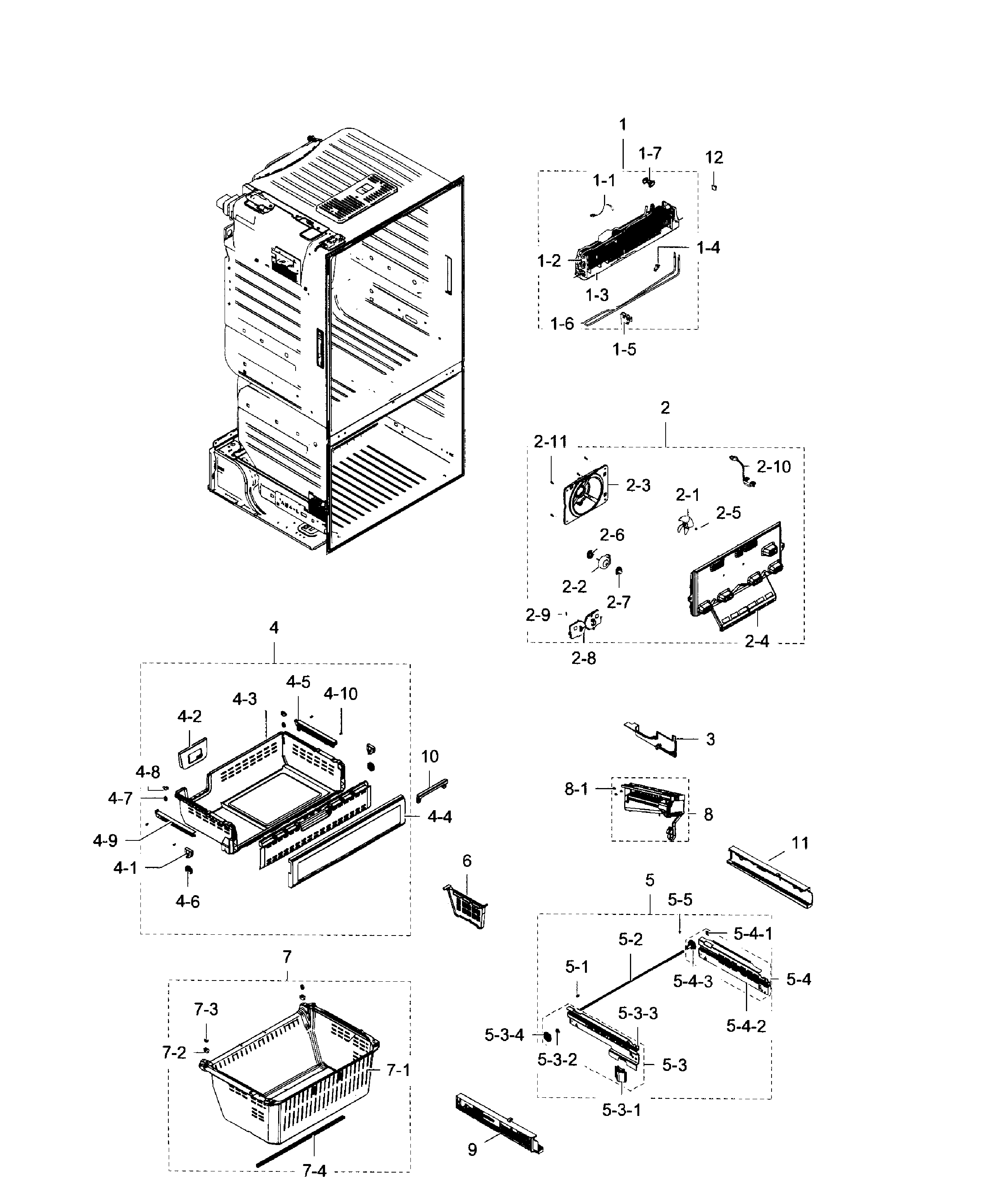 Samsung RF28HFEDBBC/AA-09 freezer / icemaker diagram