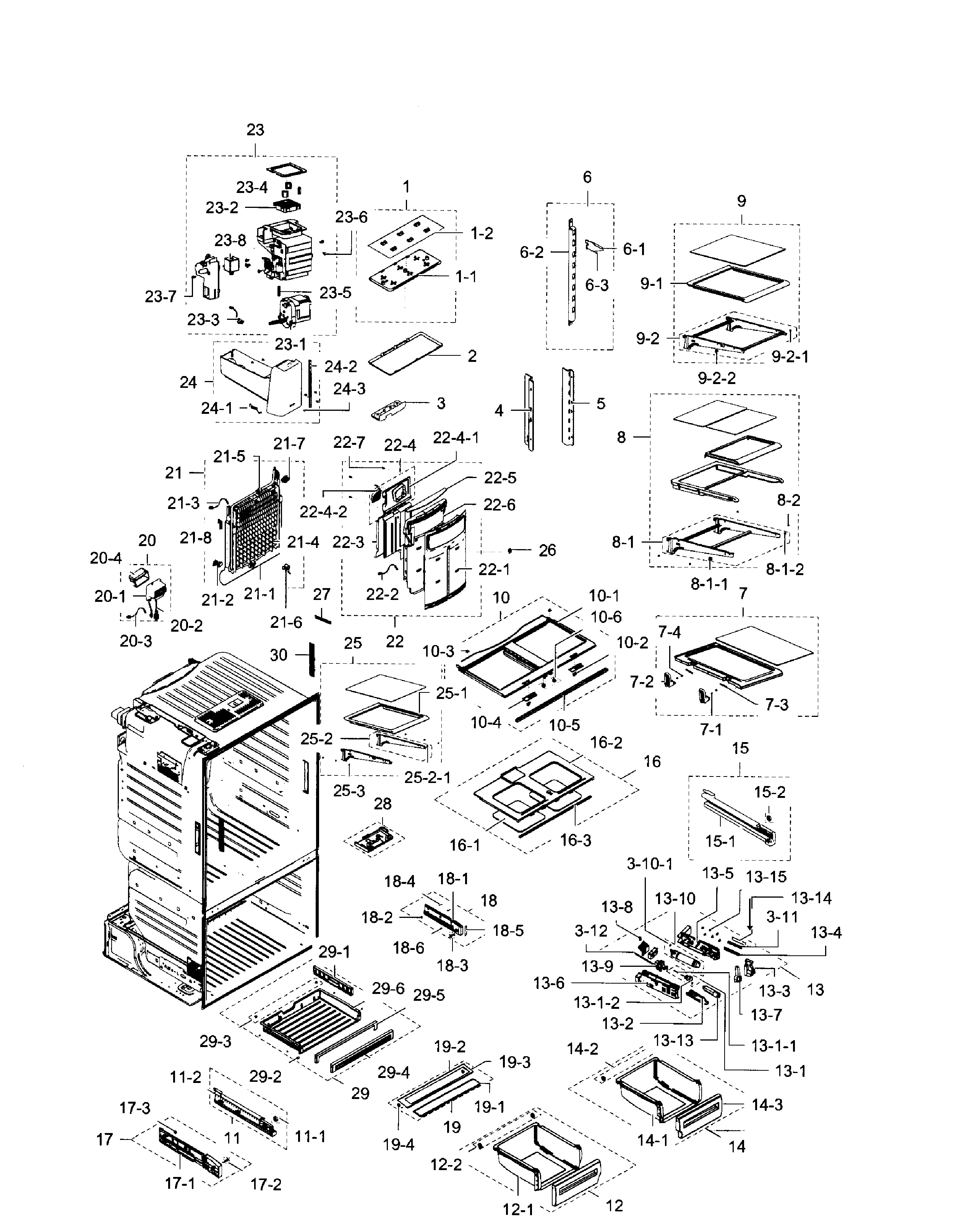 Samsung RF28HFEDBBC/AA-09 fridge diagram