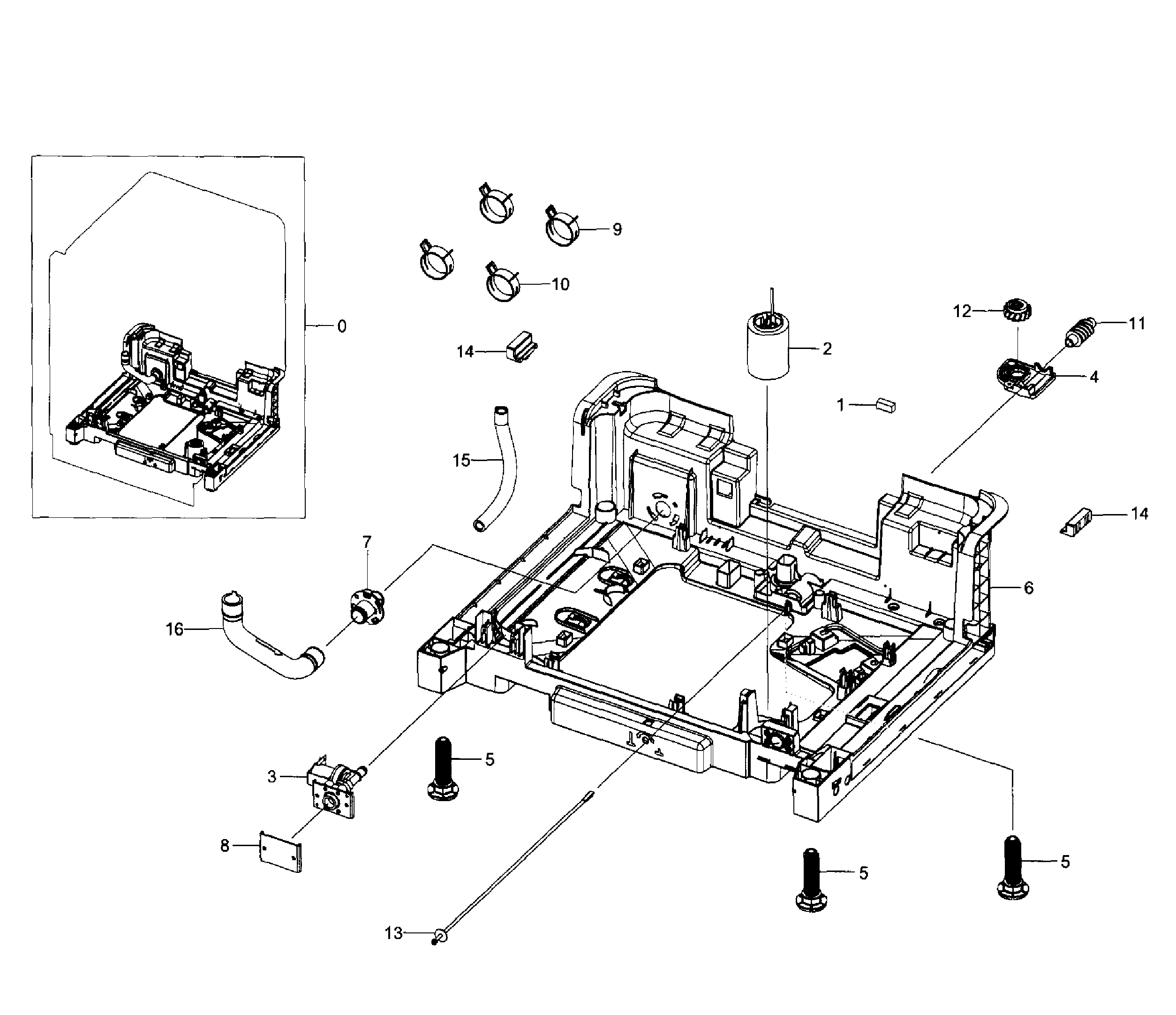 Samsung DW80H9950US/AA-01 base section diagram
