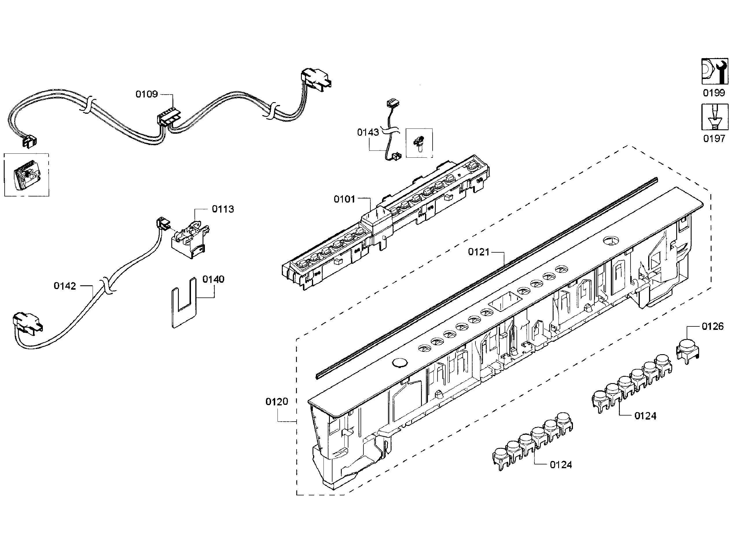 Bosch SHX5AVF5UC/01 control panel diagram