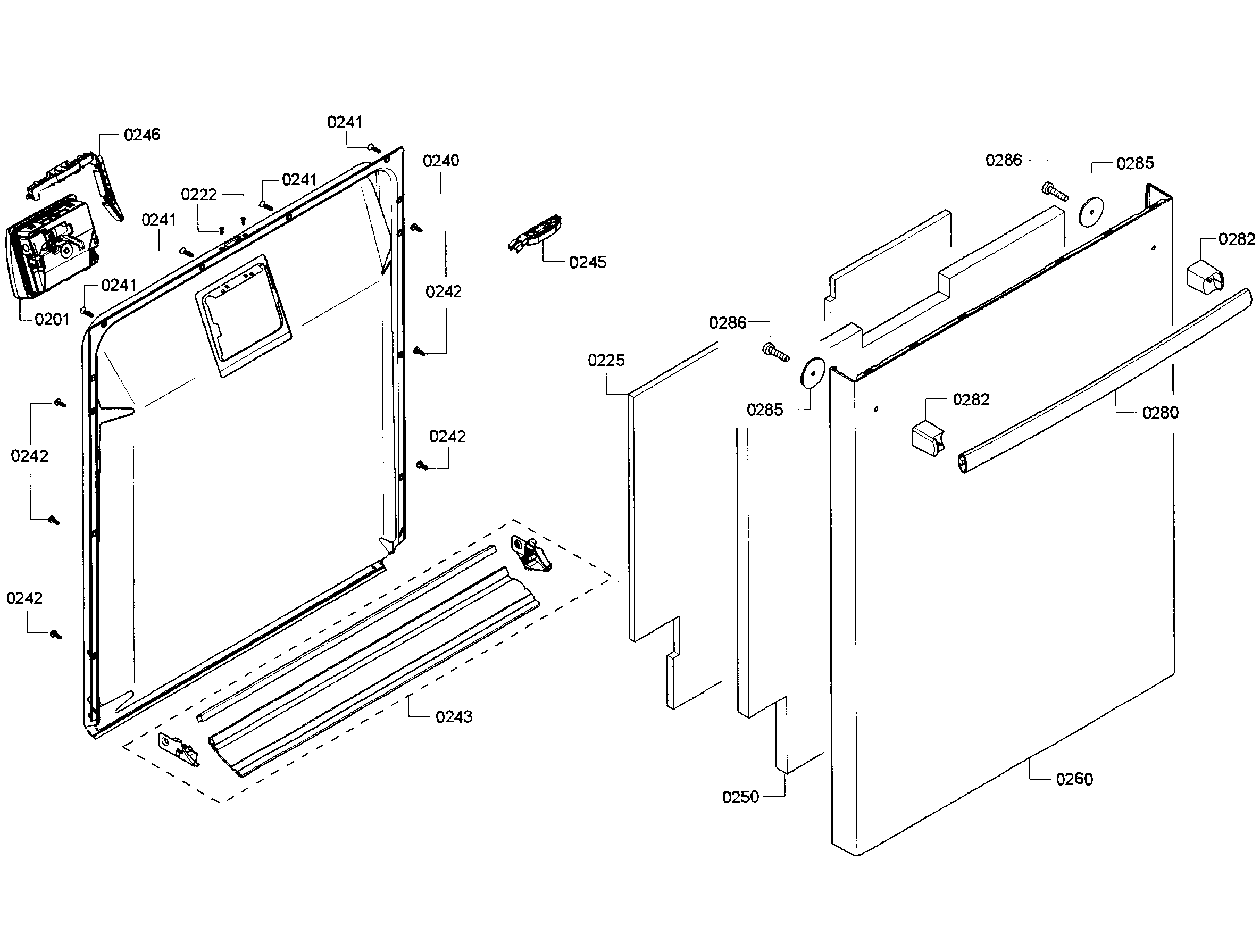 Bosch SHX5AVF5UC/01 door diagram